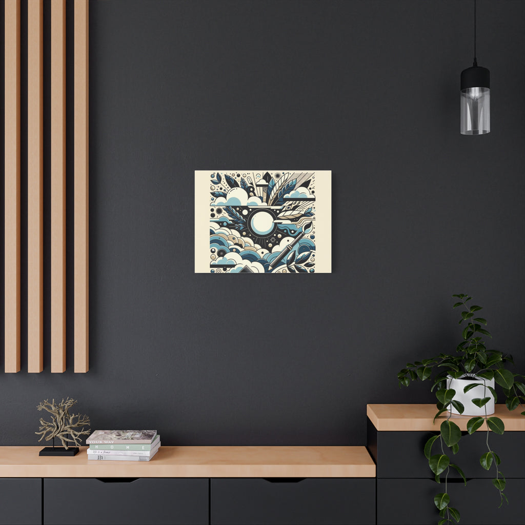Organic Curves Matte Canvas Wall Art — Calming Office Decor