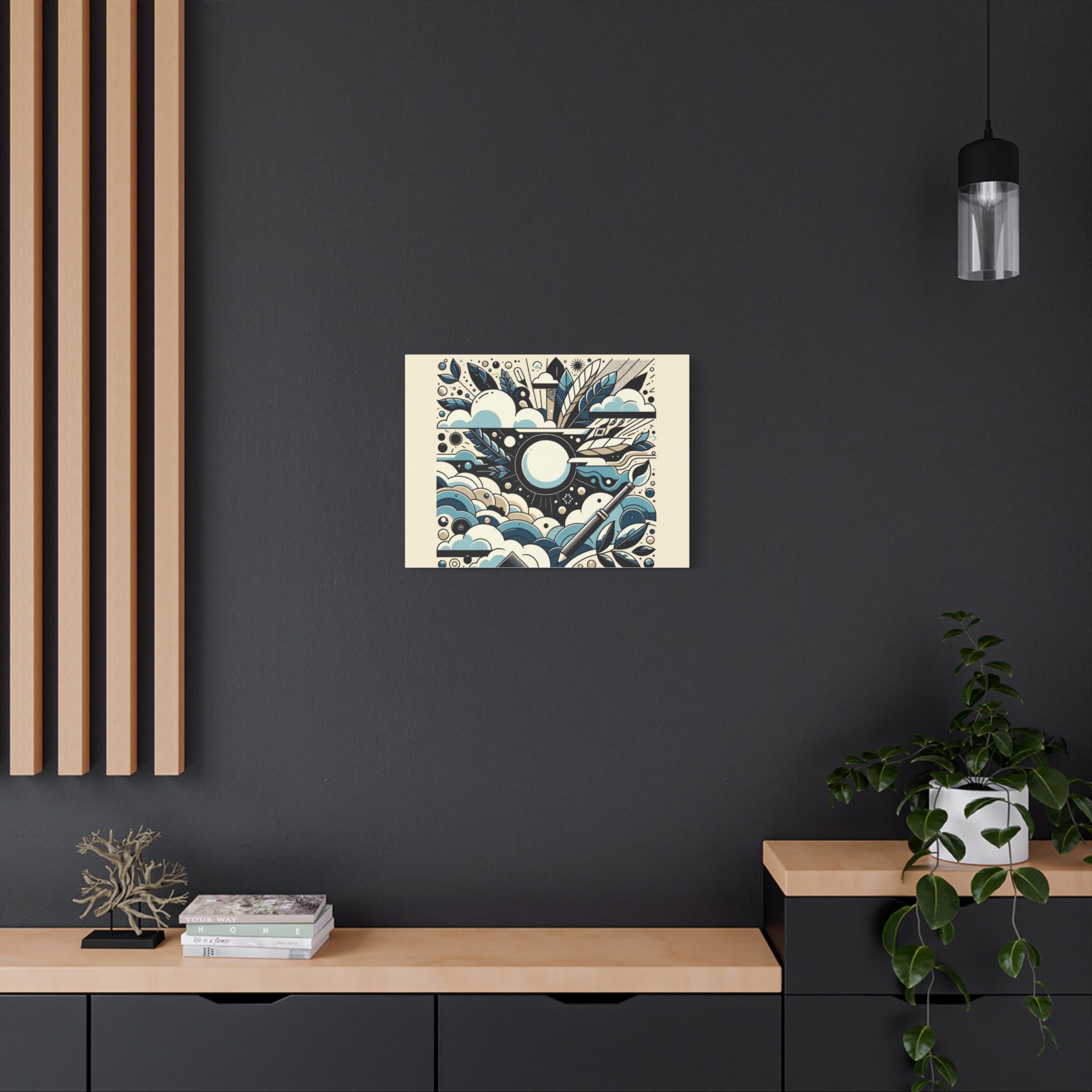 Organic Curves Matte Canvas Wall Art — Calming Office Decor