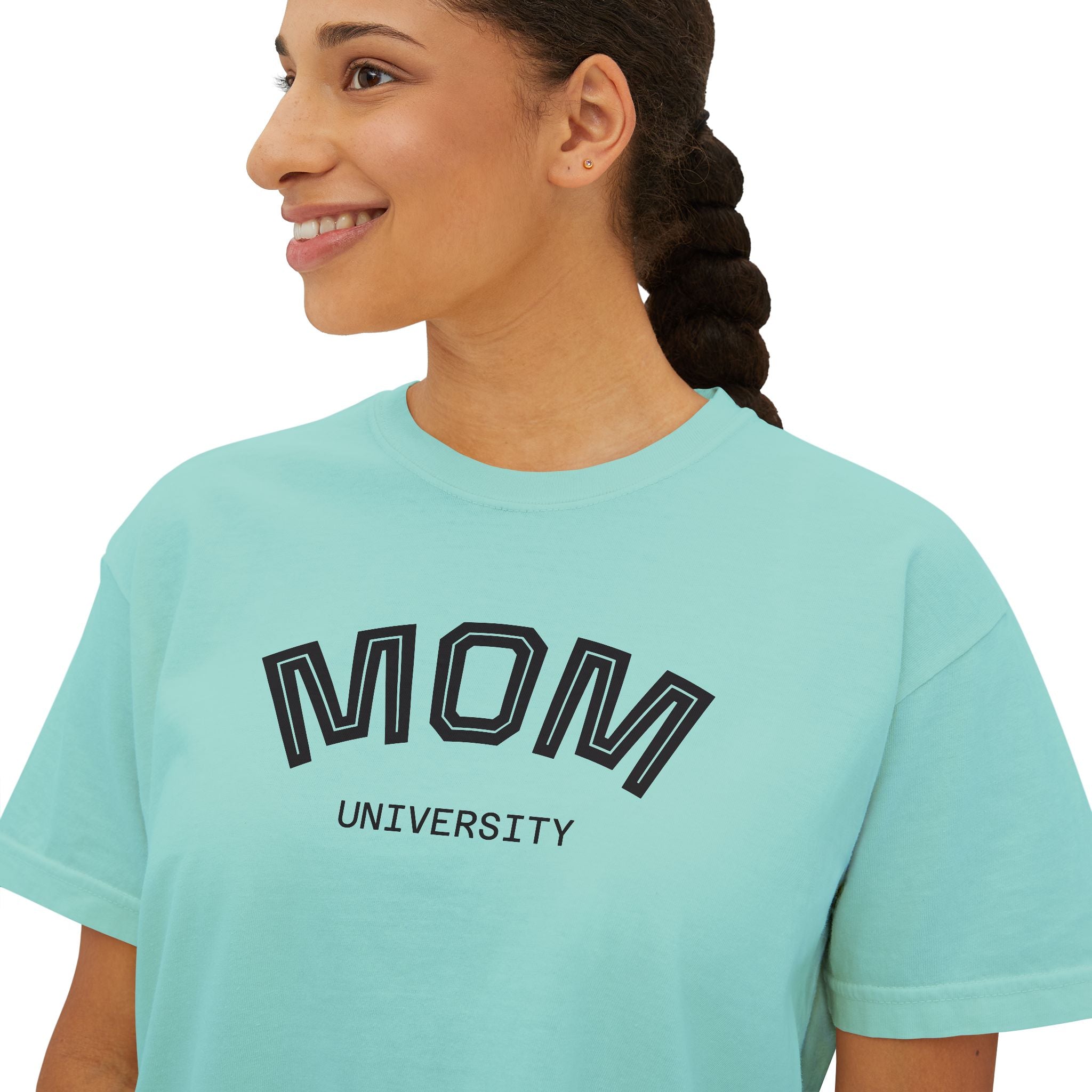 Mom University Boxy Tee Unisex