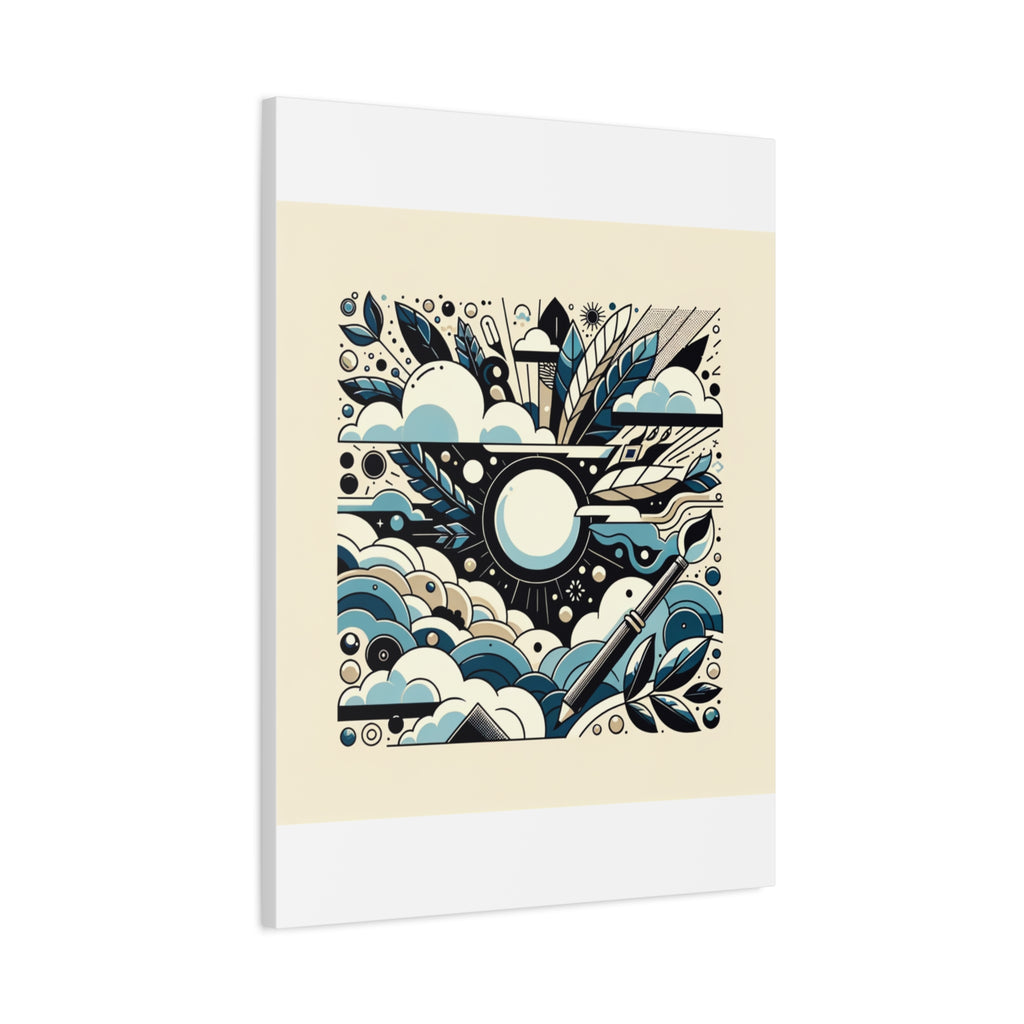 Organic Curves Matte Canvas Wall Art — Calming Office Decor