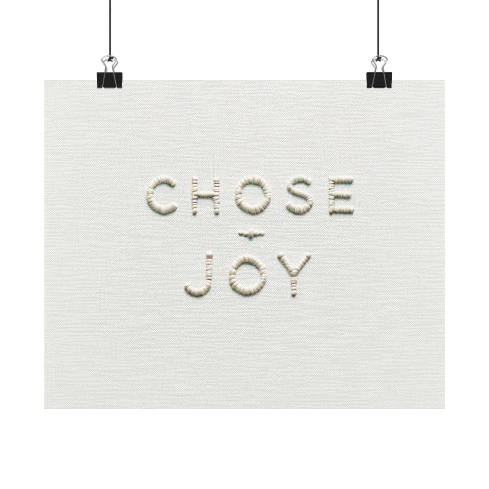 Minimalist Embroidered Text Poster