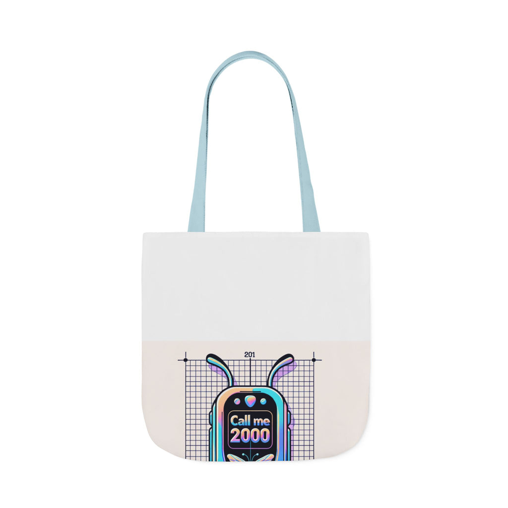 Holographic Y2K Flip Phone Tote Bag