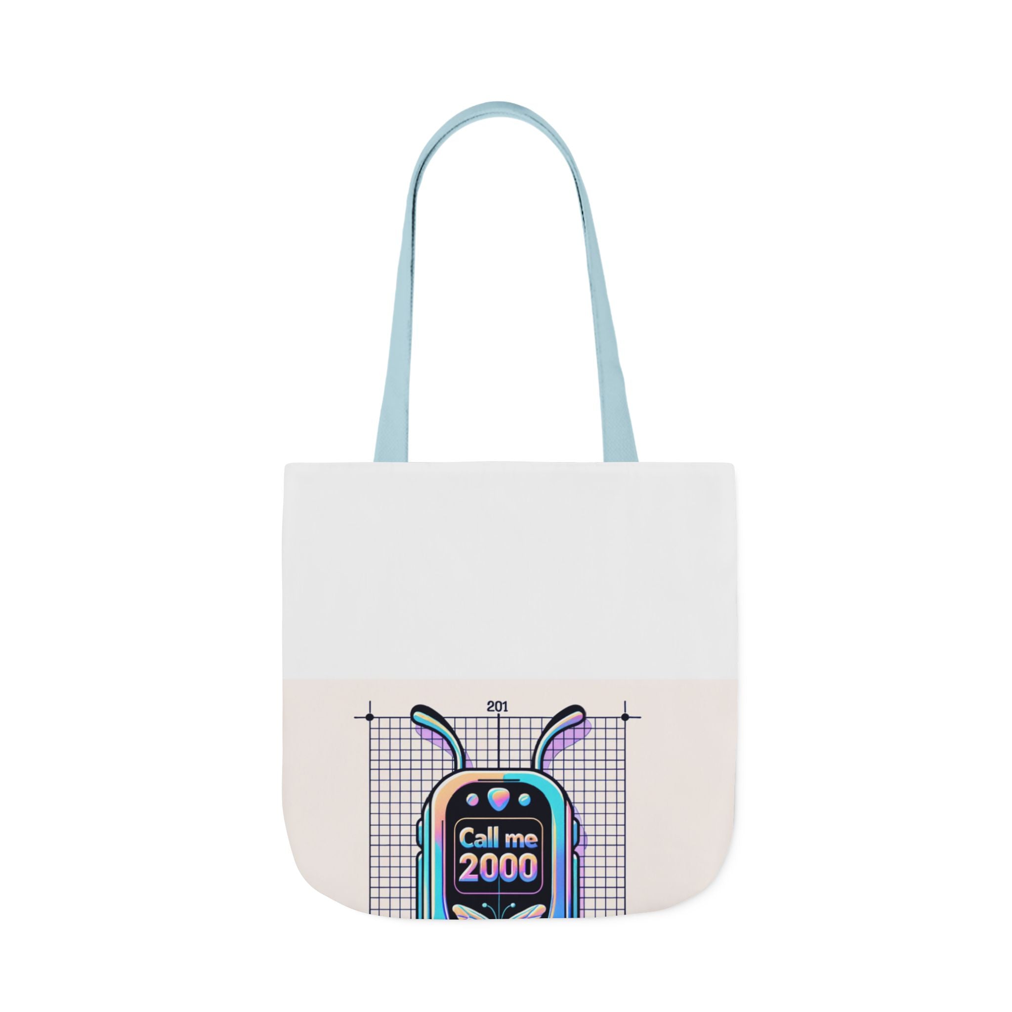 Holographic Y2K Flip Phone Tote Bag