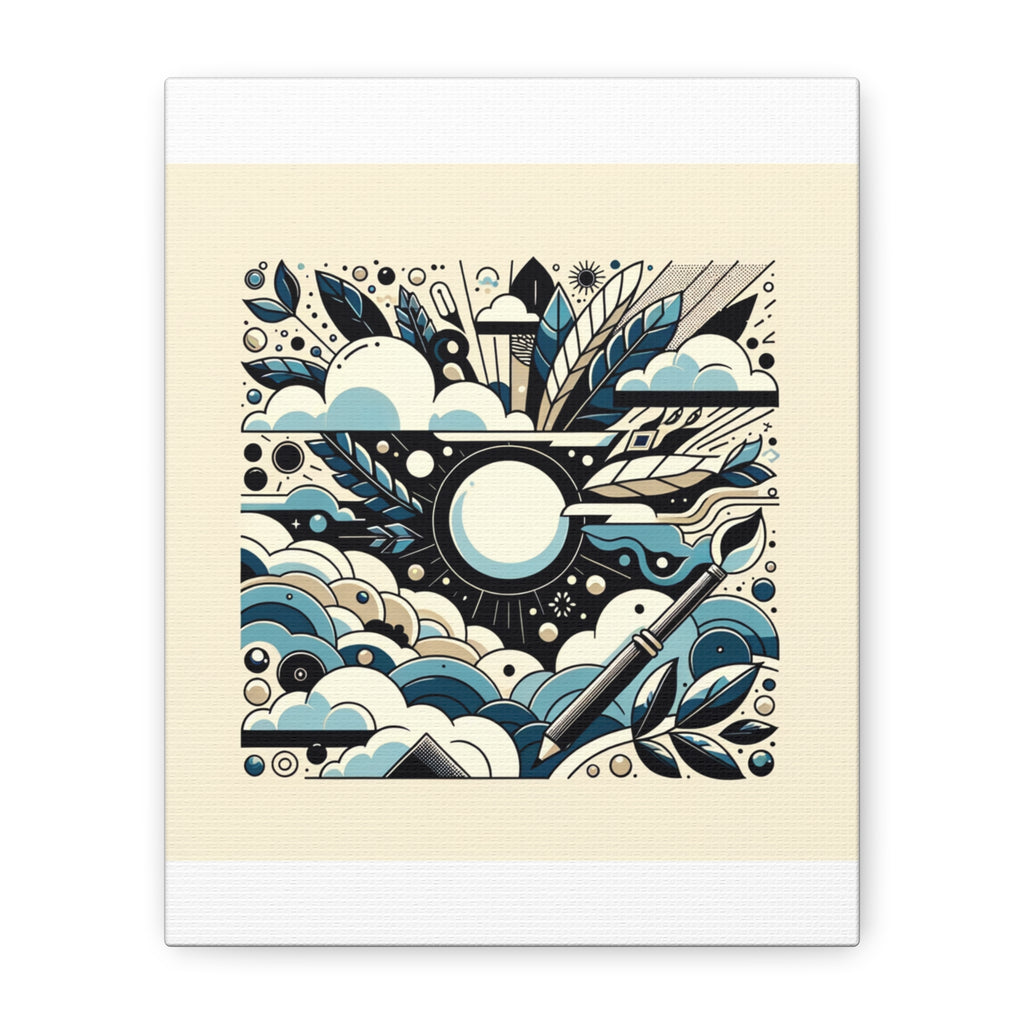 Organic Curves Matte Canvas Wall Art — Calming Office Decor