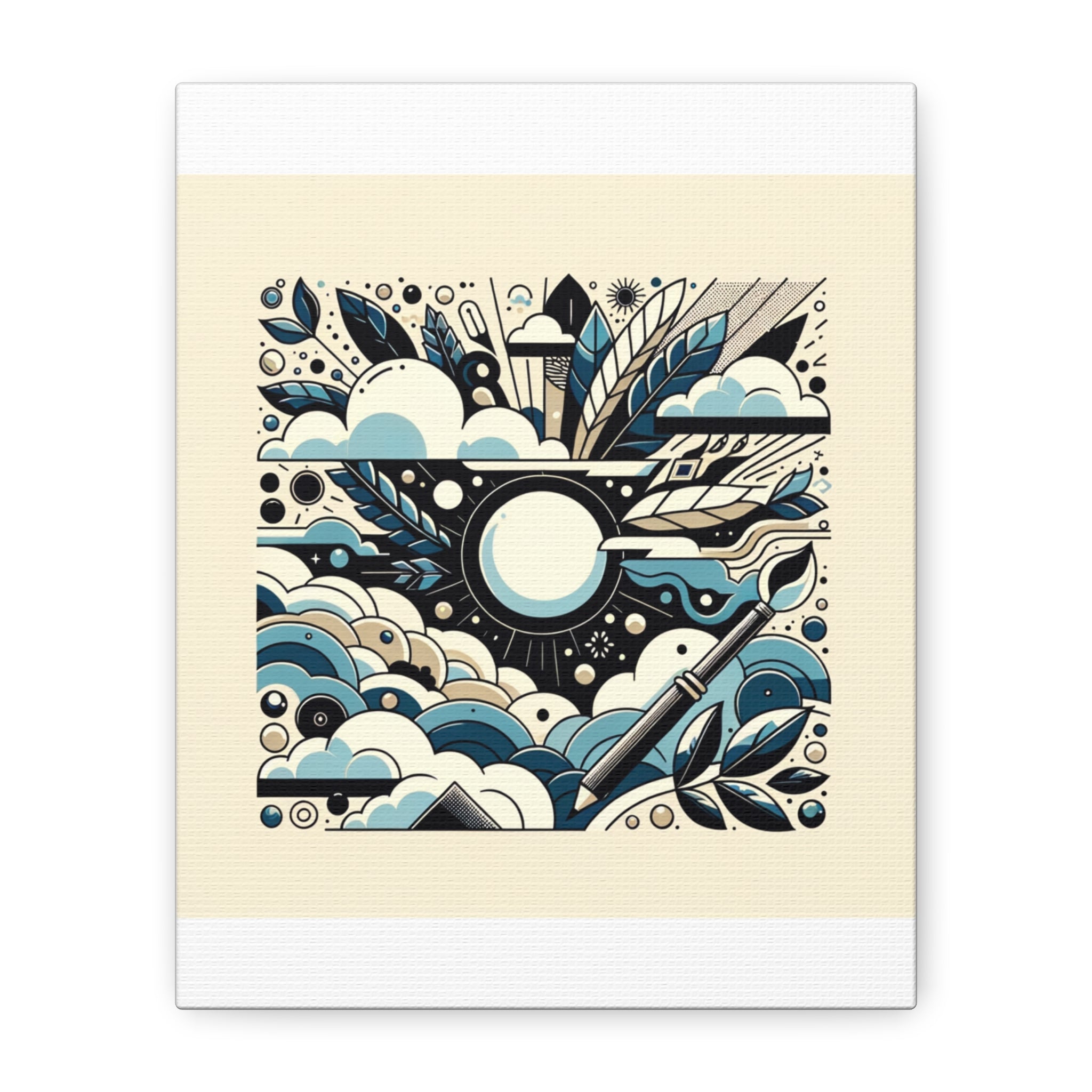 Organic Curves Matte Canvas Wall Art — Calming Office Decor