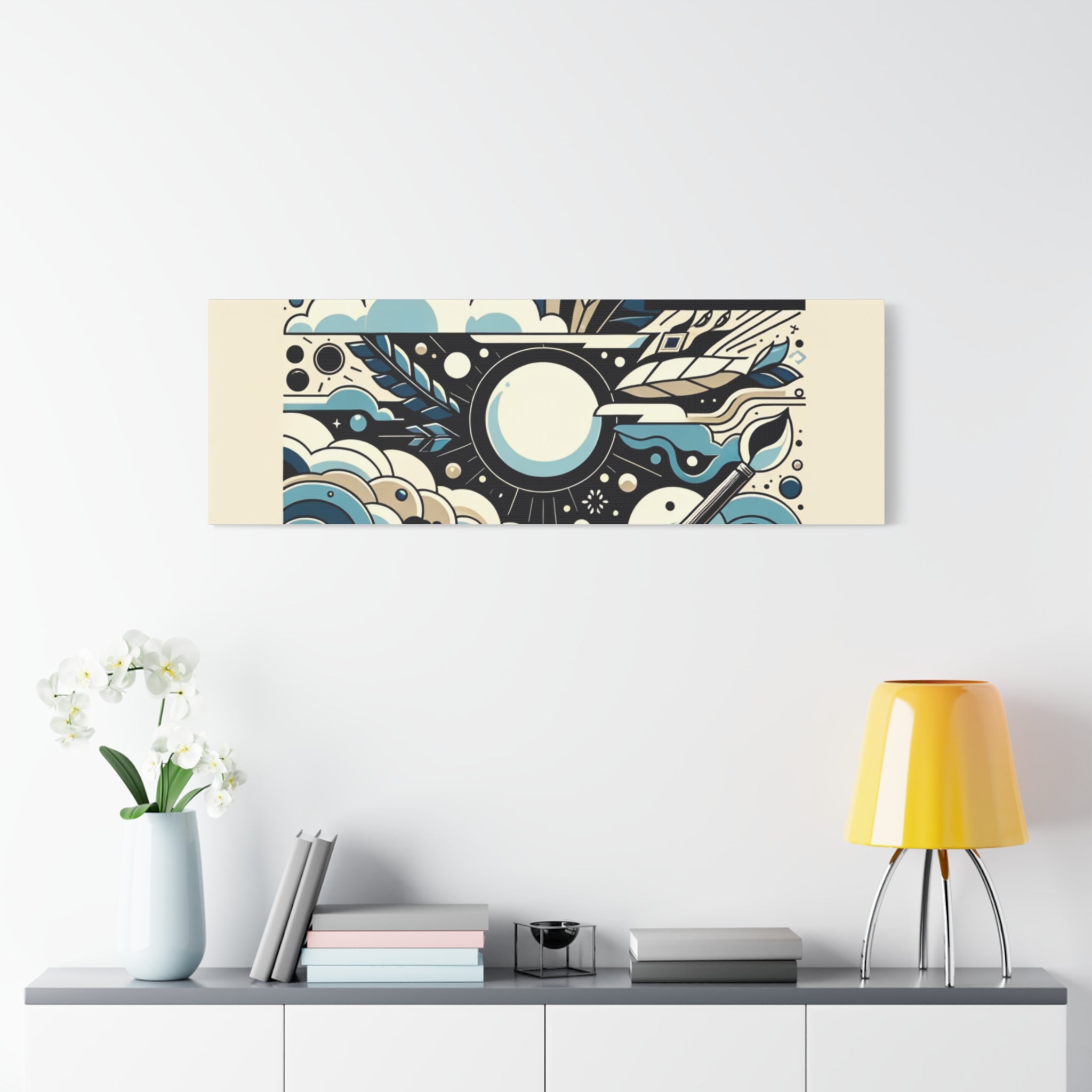 Organic Curves Matte Canvas Wall Art — Calming Office Decor