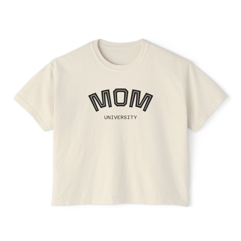 Mom University Boxy Tee Unisex