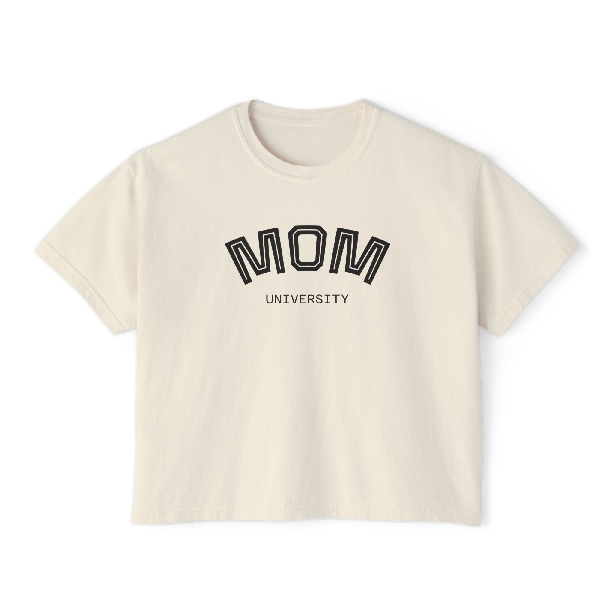 Mom University Boxy Tee Unisex