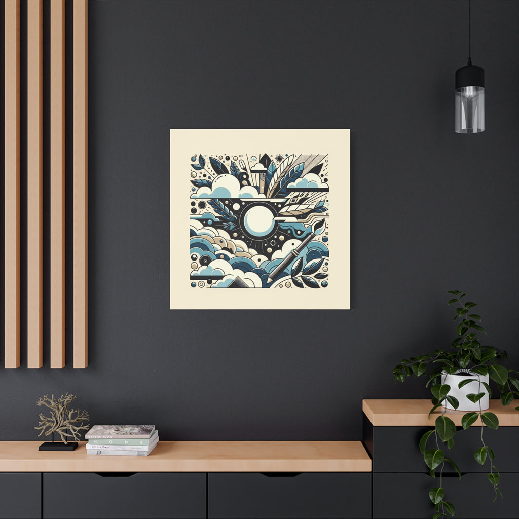 Organic Curves Matte Canvas Wall Art — Calming Office Decor