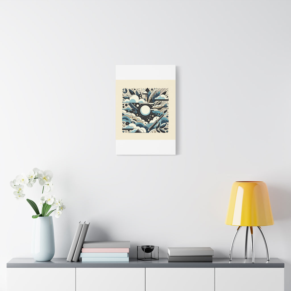 Organic Curves Matte Canvas Wall Art — Calming Office Decor