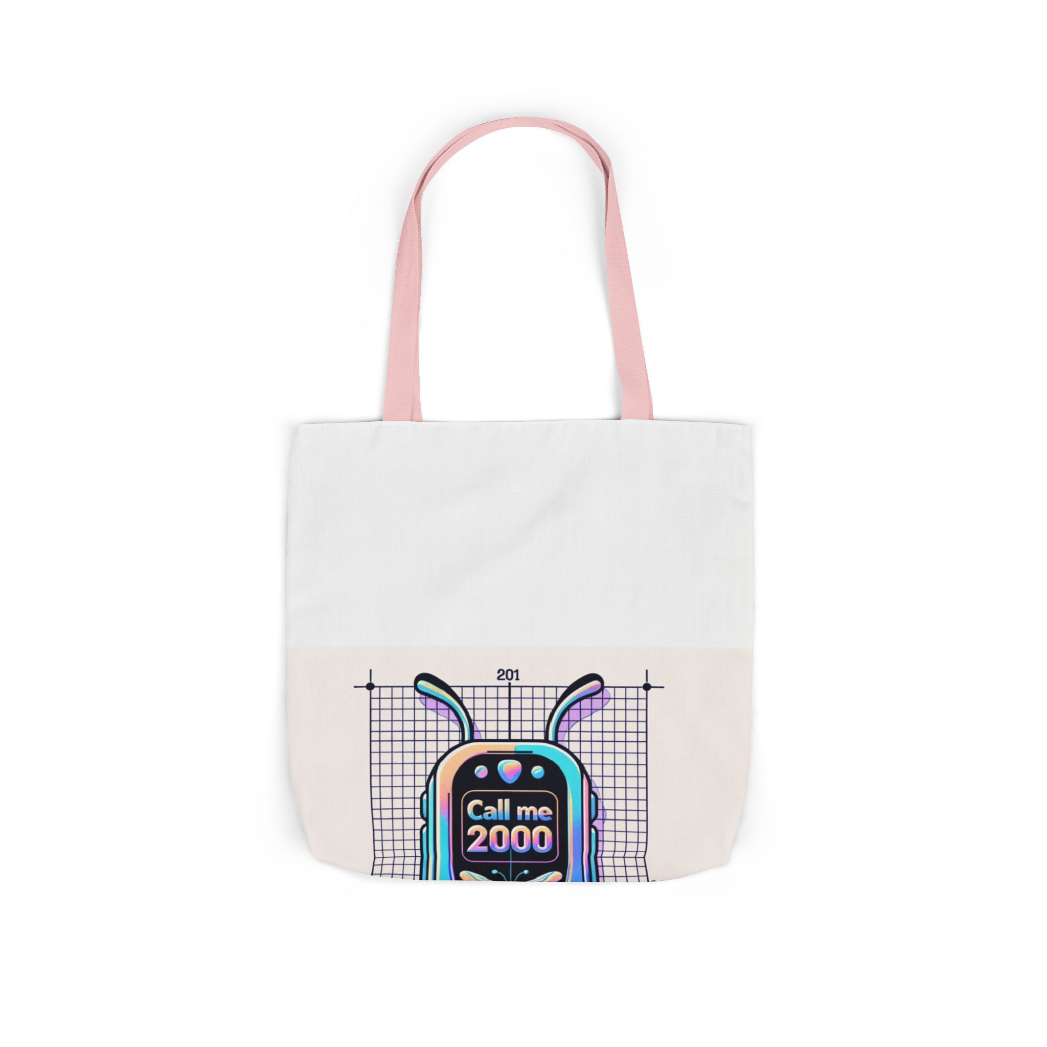 Holographic Y2K Flip Phone Tote Bag