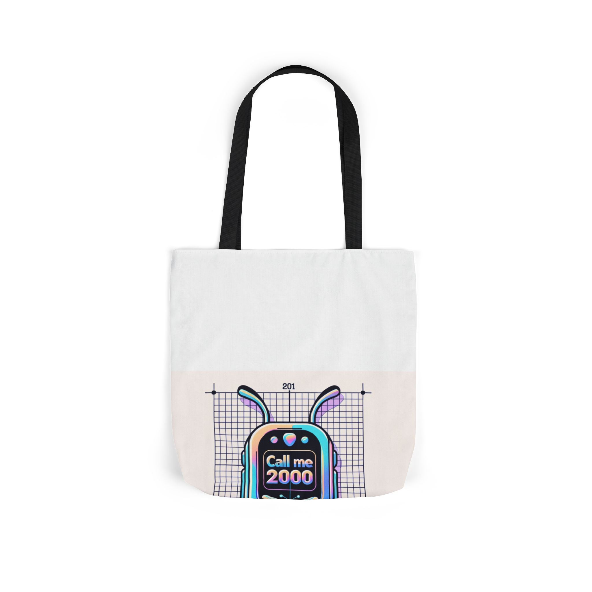 Holographic Y2K Flip Phone Tote Bag
