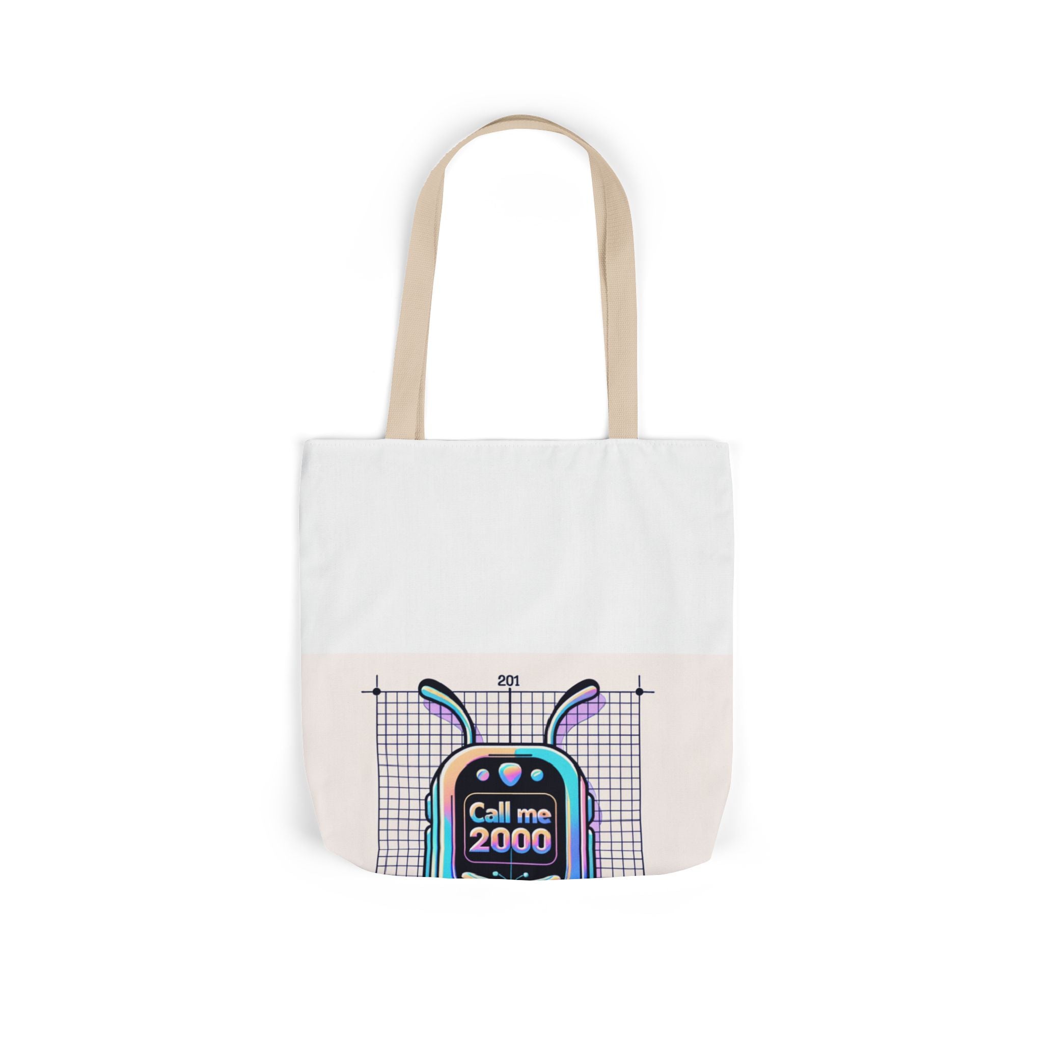 Holographic Y2K Flip Phone Tote Bag