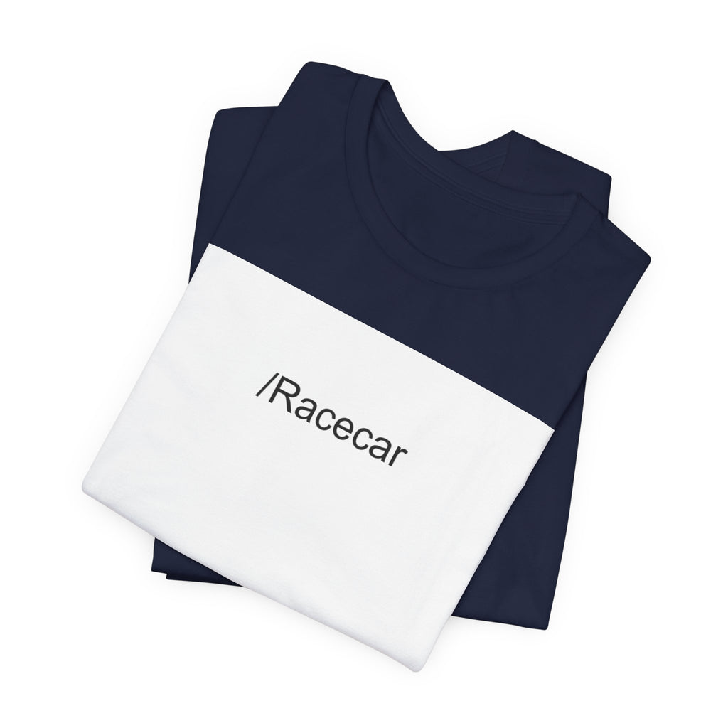 Minimalist Racecar Text T-Shirt Unisex