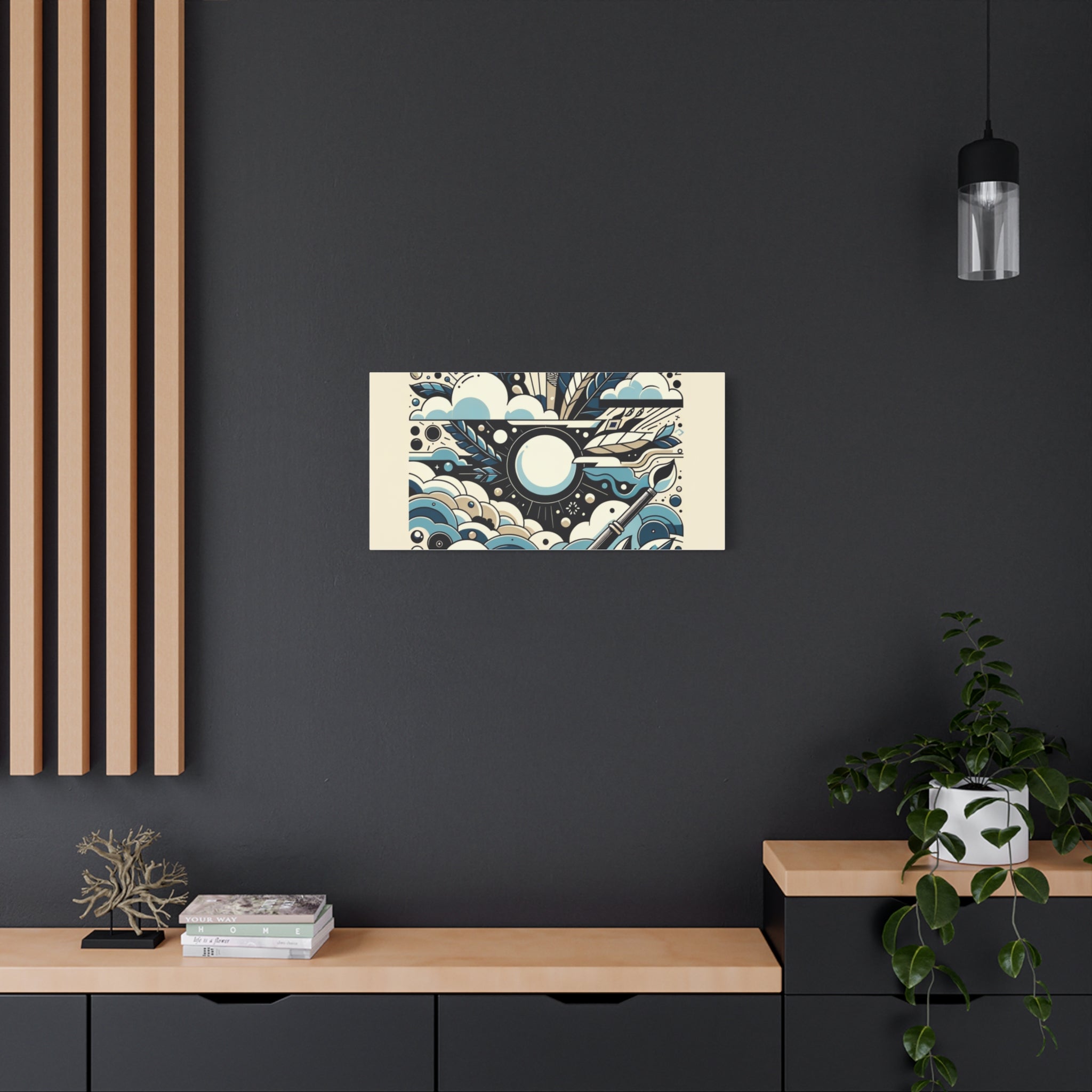 Organic Curves Matte Canvas Wall Art — Calming Office Decor