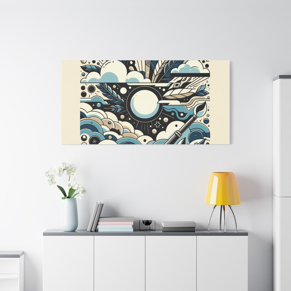 Organic Curves Matte Canvas Wall Art — Calming Office Decor