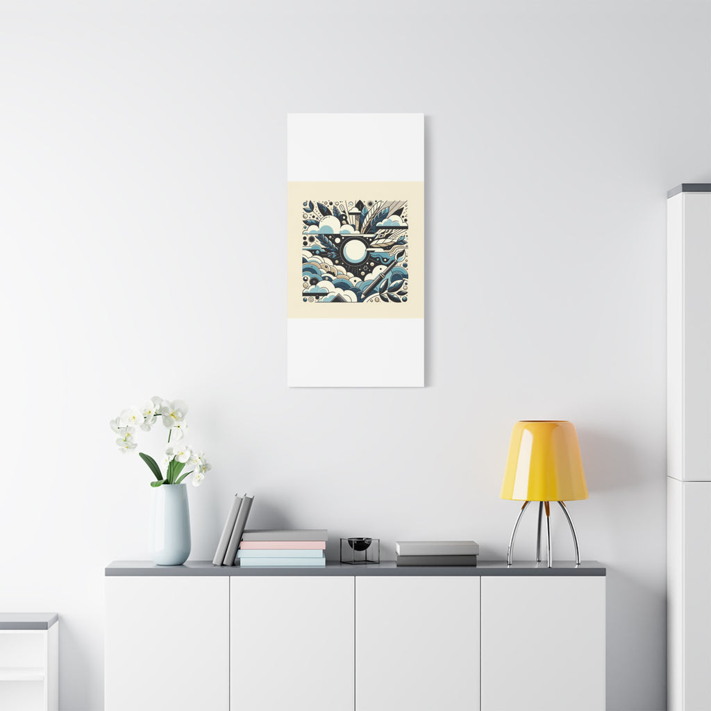 Organic Curves Matte Canvas Wall Art — Calming Office Decor