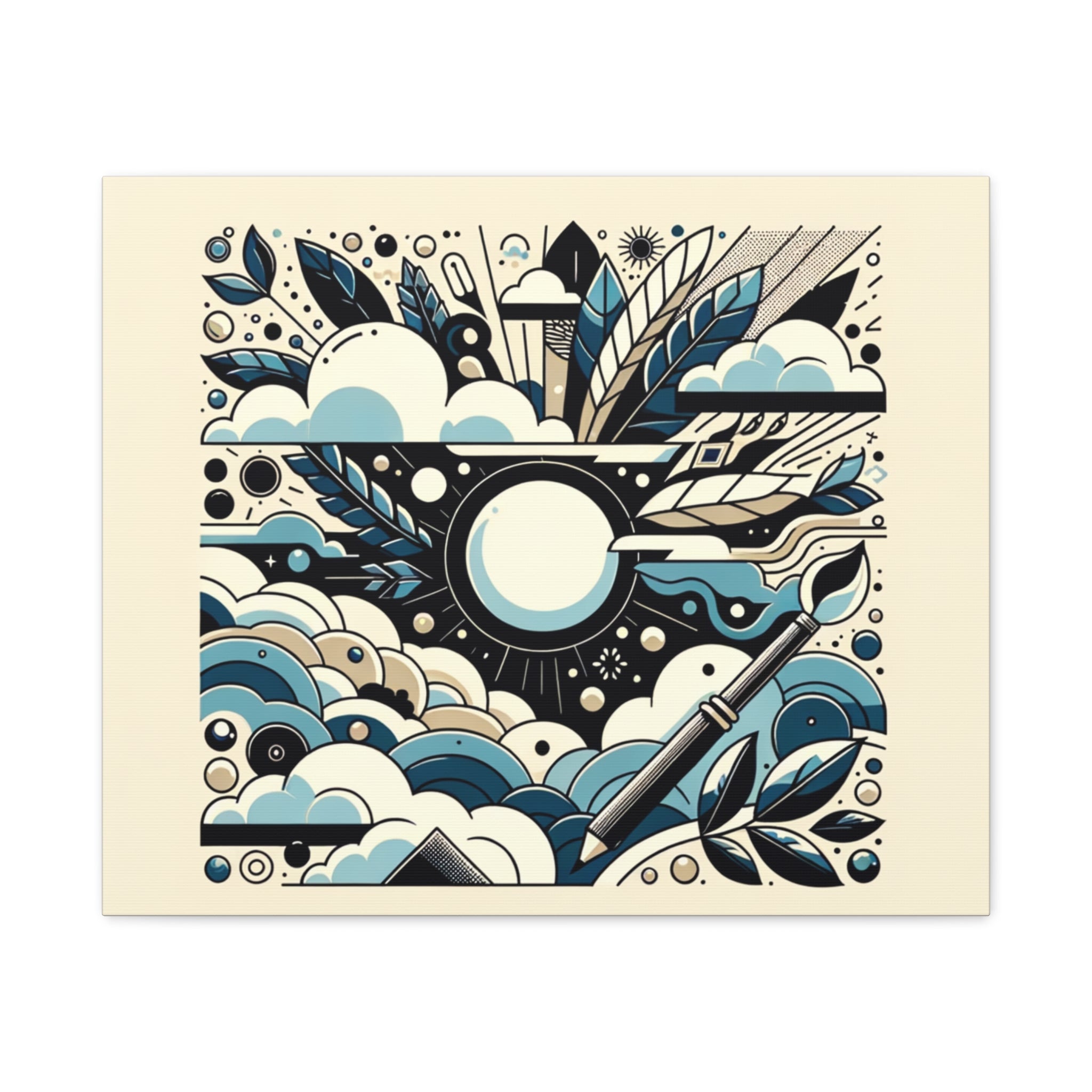 Organic Curves Matte Canvas Wall Art — Calming Office Decor