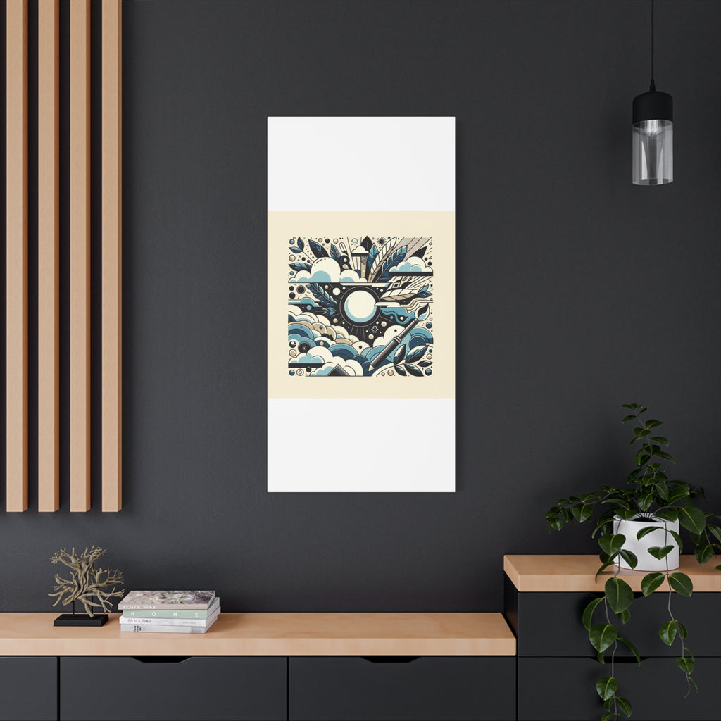 Organic Curves Matte Canvas Wall Art — Calming Office Decor