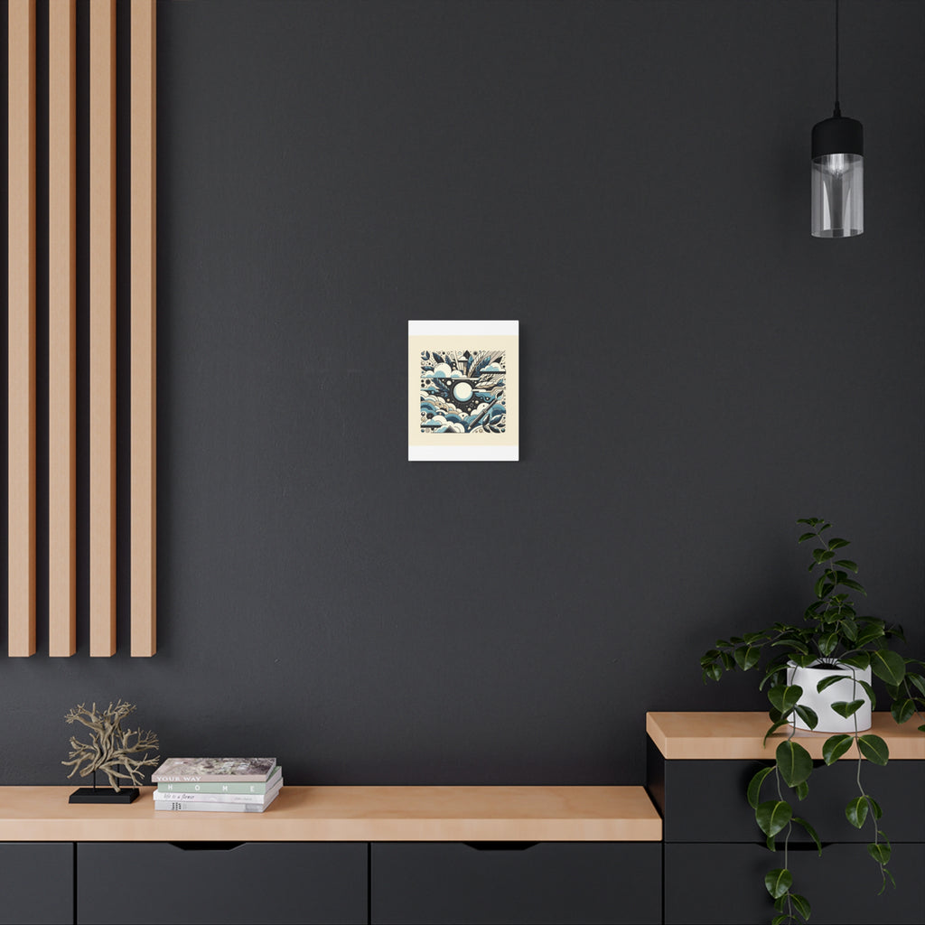 Organic Curves Matte Canvas Wall Art — Calming Office Decor