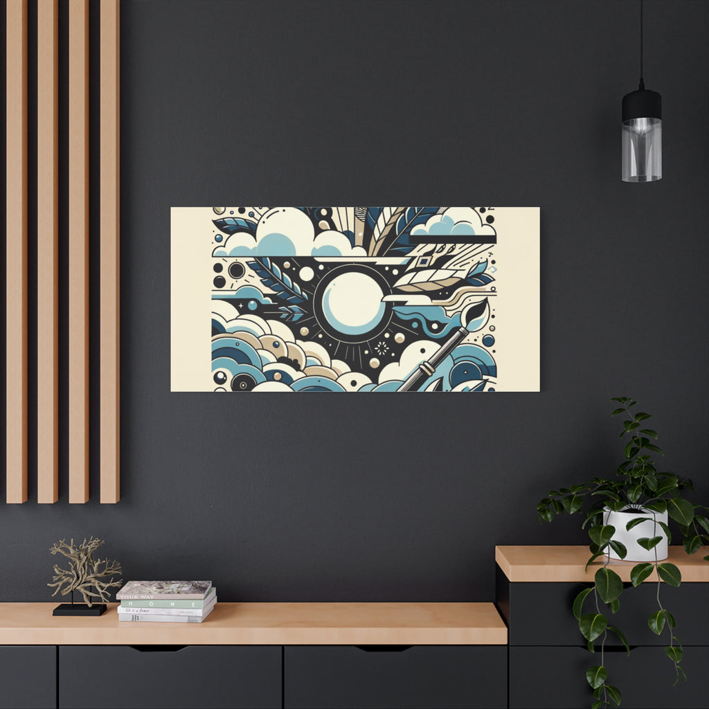 Organic Curves Matte Canvas Wall Art — Calming Office Decor