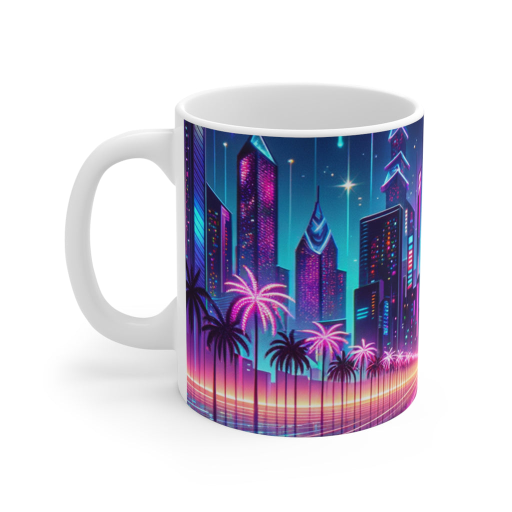 Sky Tech Mug — Futuristic Circuit-Inspired 11oz Coffee Cup