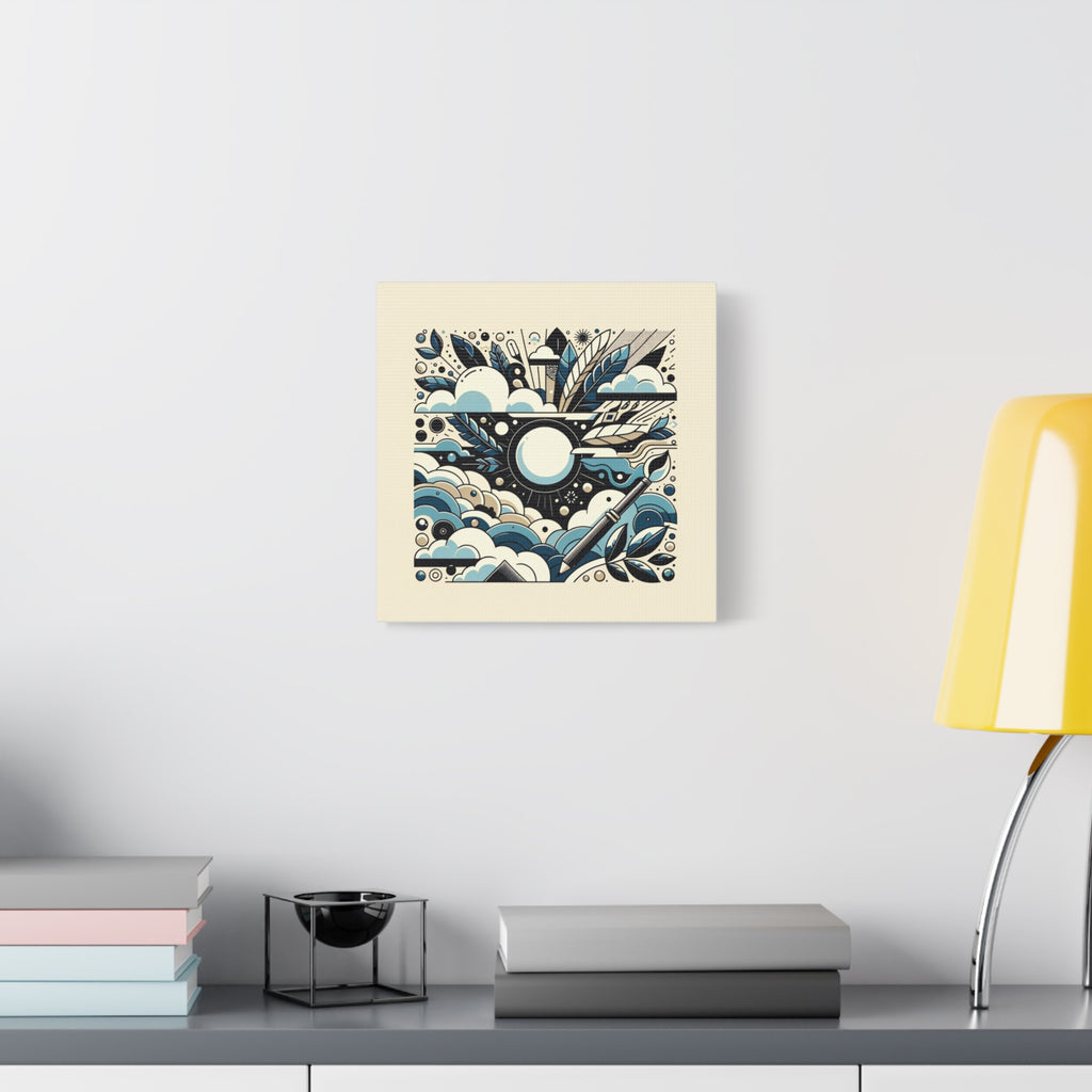 Organic Curves Matte Canvas Wall Art — Calming Office Decor