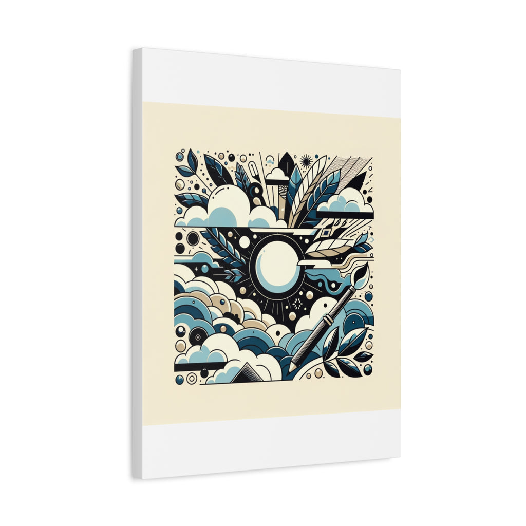 Organic Curves Matte Canvas Wall Art — Calming Office Decor
