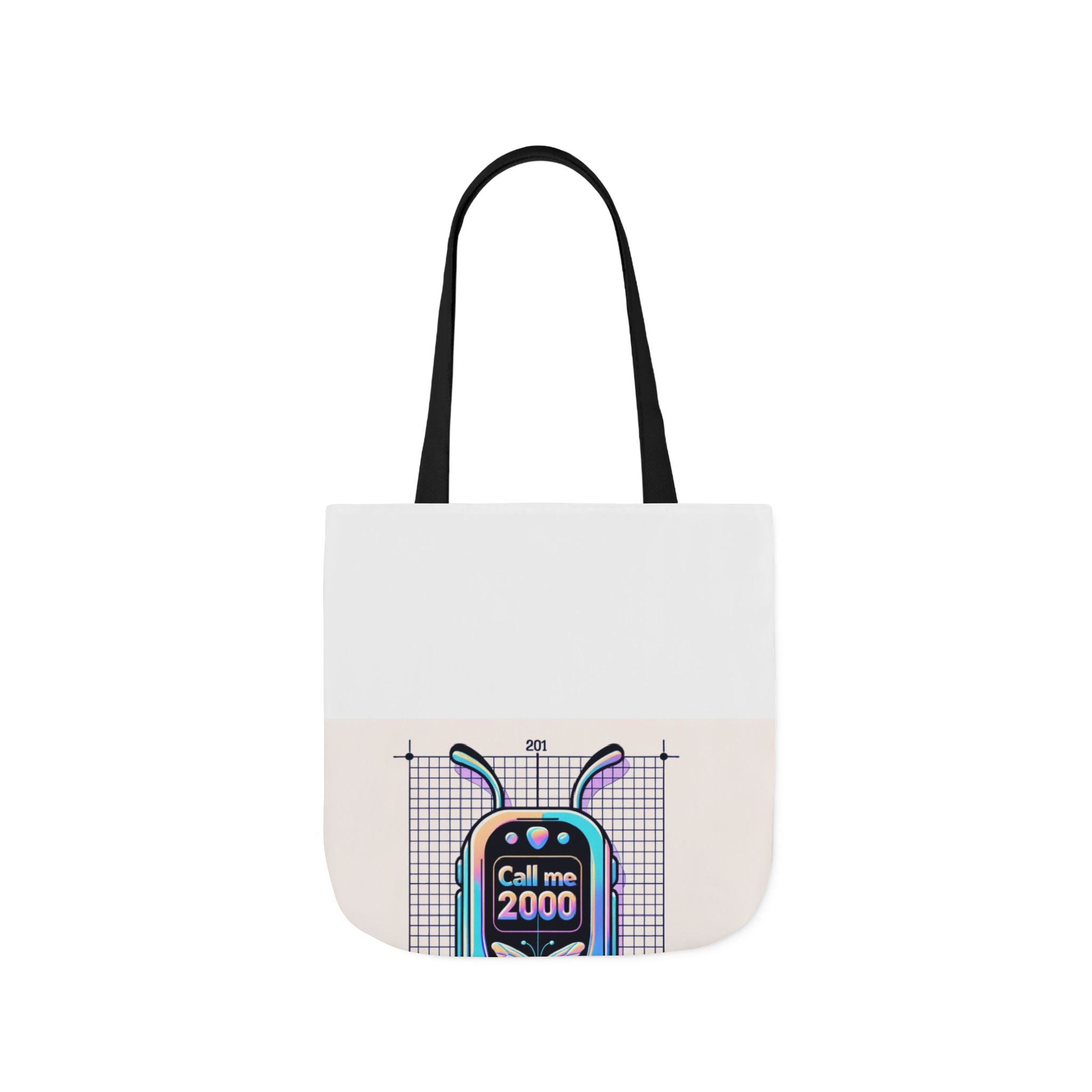 Holographic Y2K Flip Phone Tote Bag