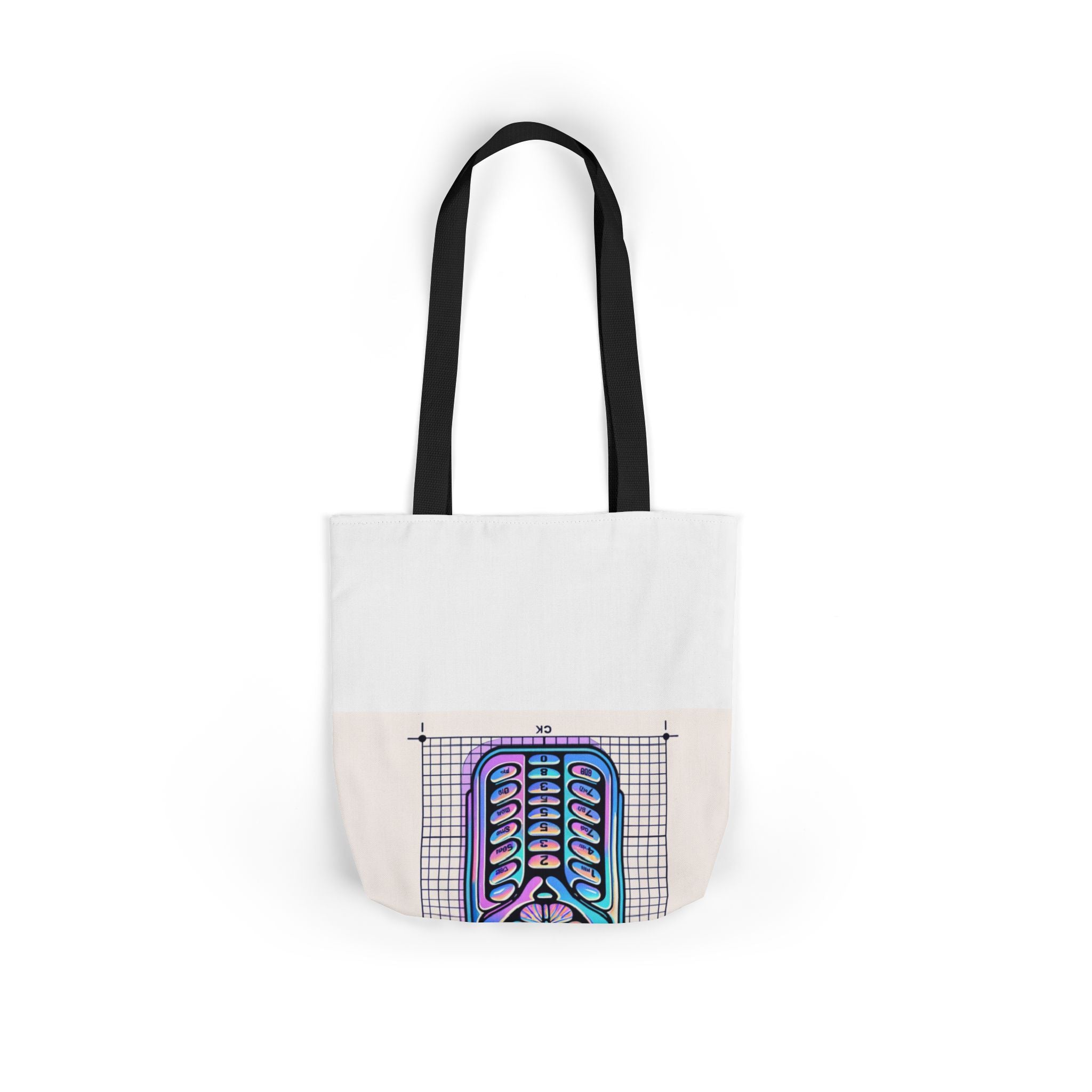Holographic Y2K Flip Phone Tote Bag