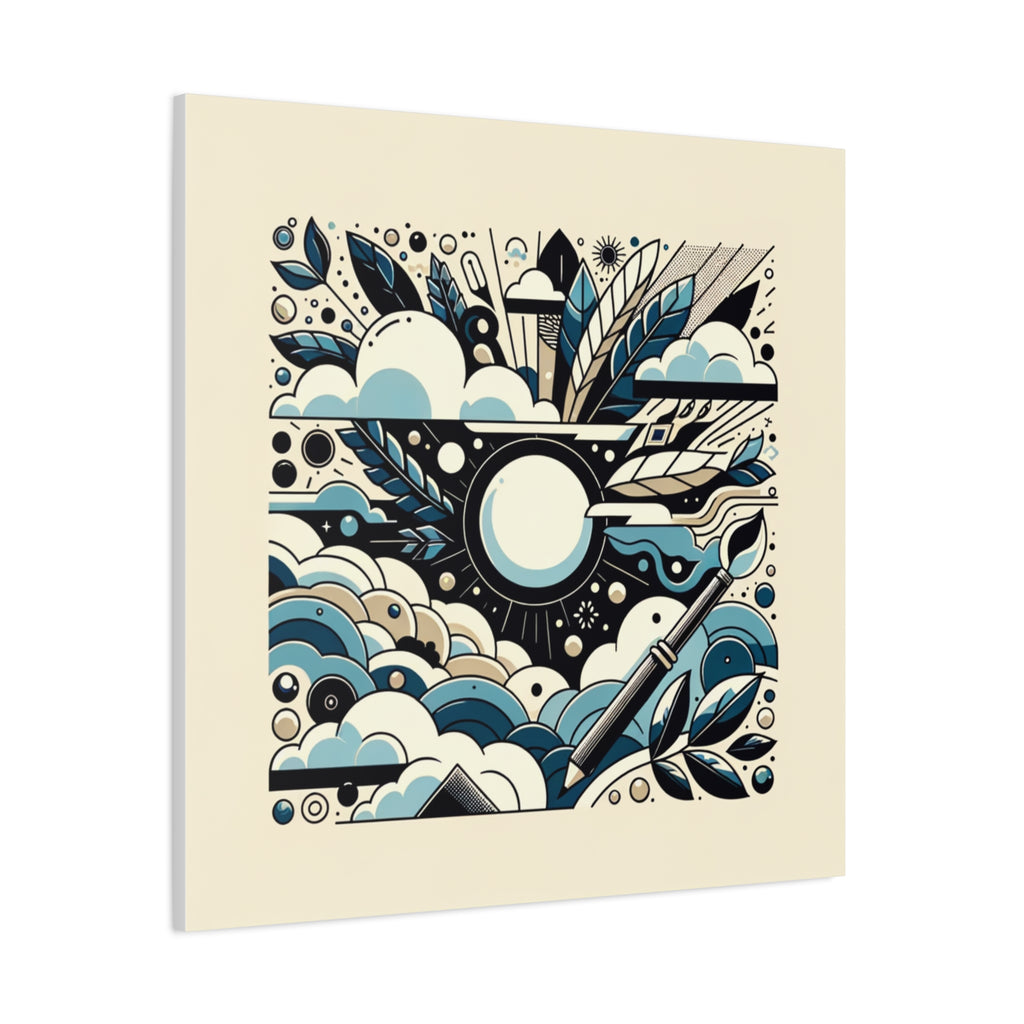 Organic Curves Matte Canvas Wall Art — Calming Office Decor