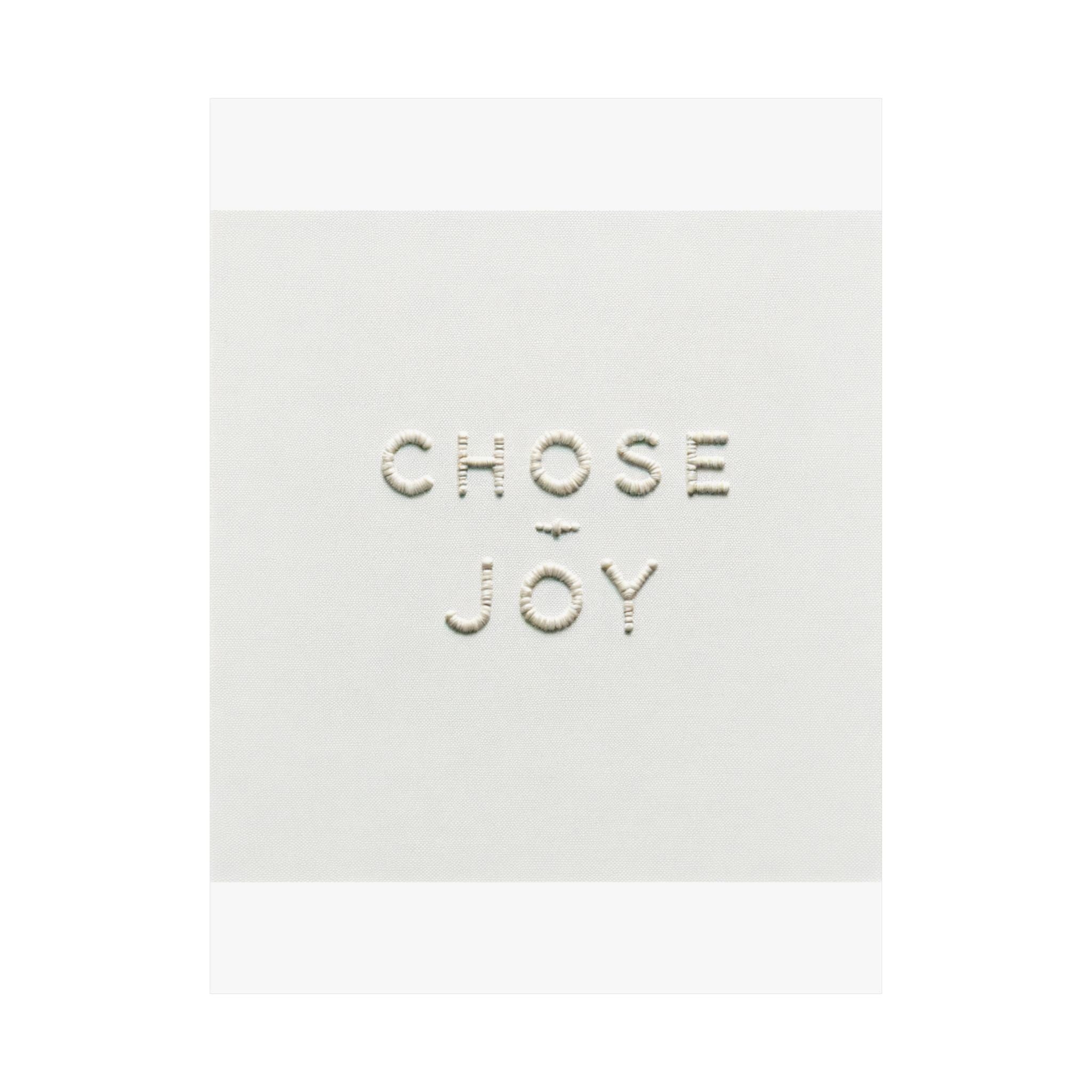 Minimalist Embroidered Text Poster