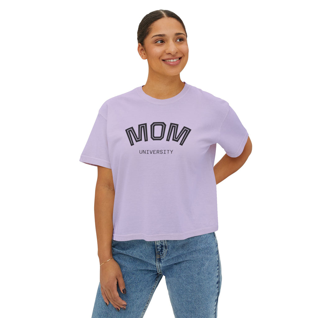 Mom University Boxy Tee Unisex