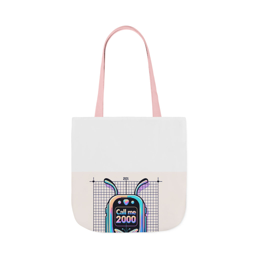 Holographic Y2K Flip Phone Tote Bag