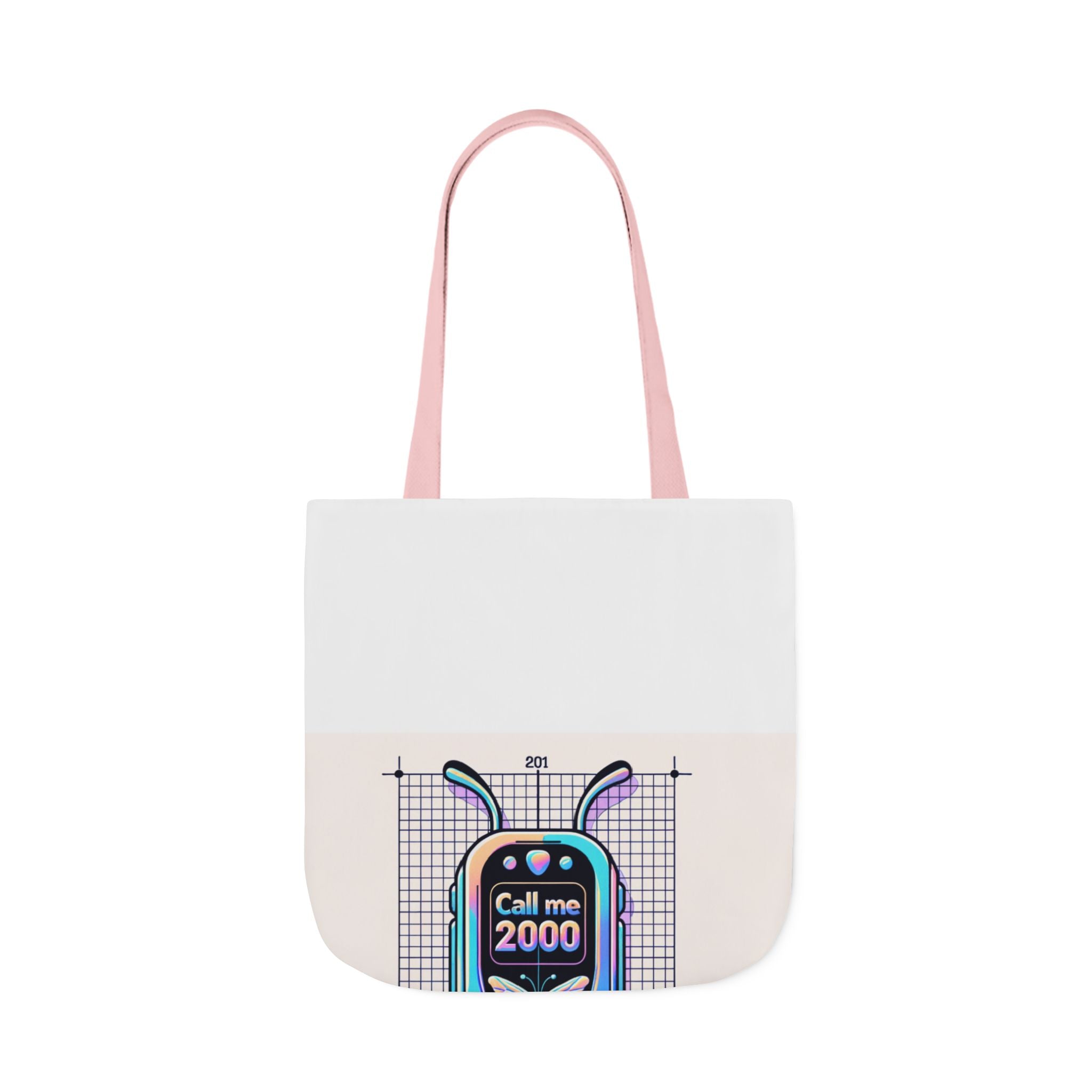Holographic Y2K Flip Phone Tote Bag