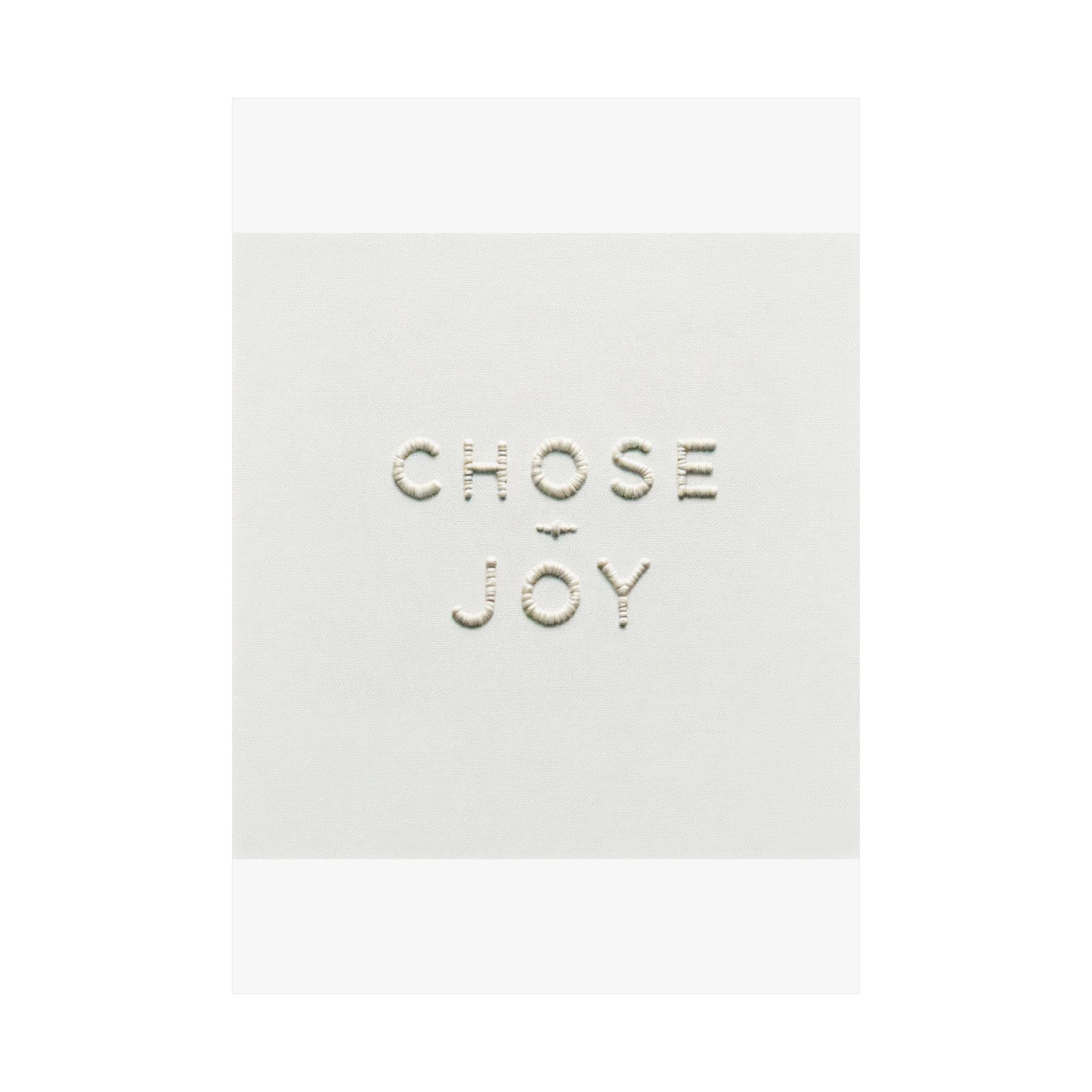 Minimalist Embroidered Text Poster
