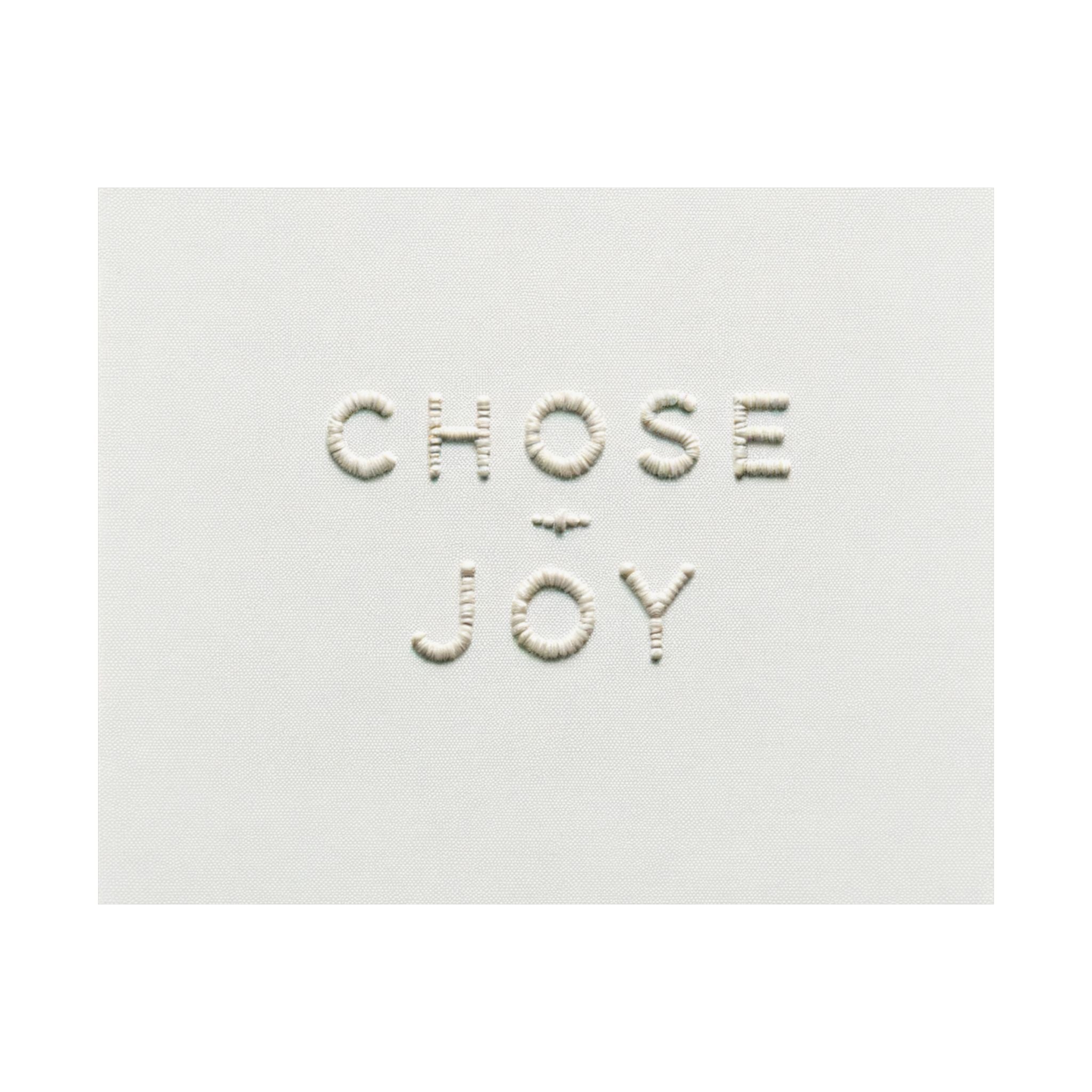 Minimalist Embroidered Text Poster