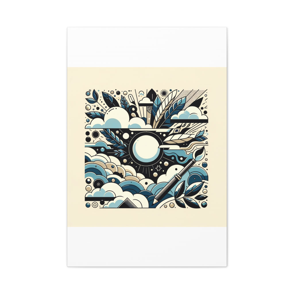 Organic Curves Matte Canvas Wall Art — Calming Office Decor
