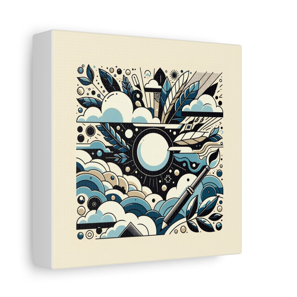 Organic Curves Matte Canvas Wall Art — Calming Office Decor