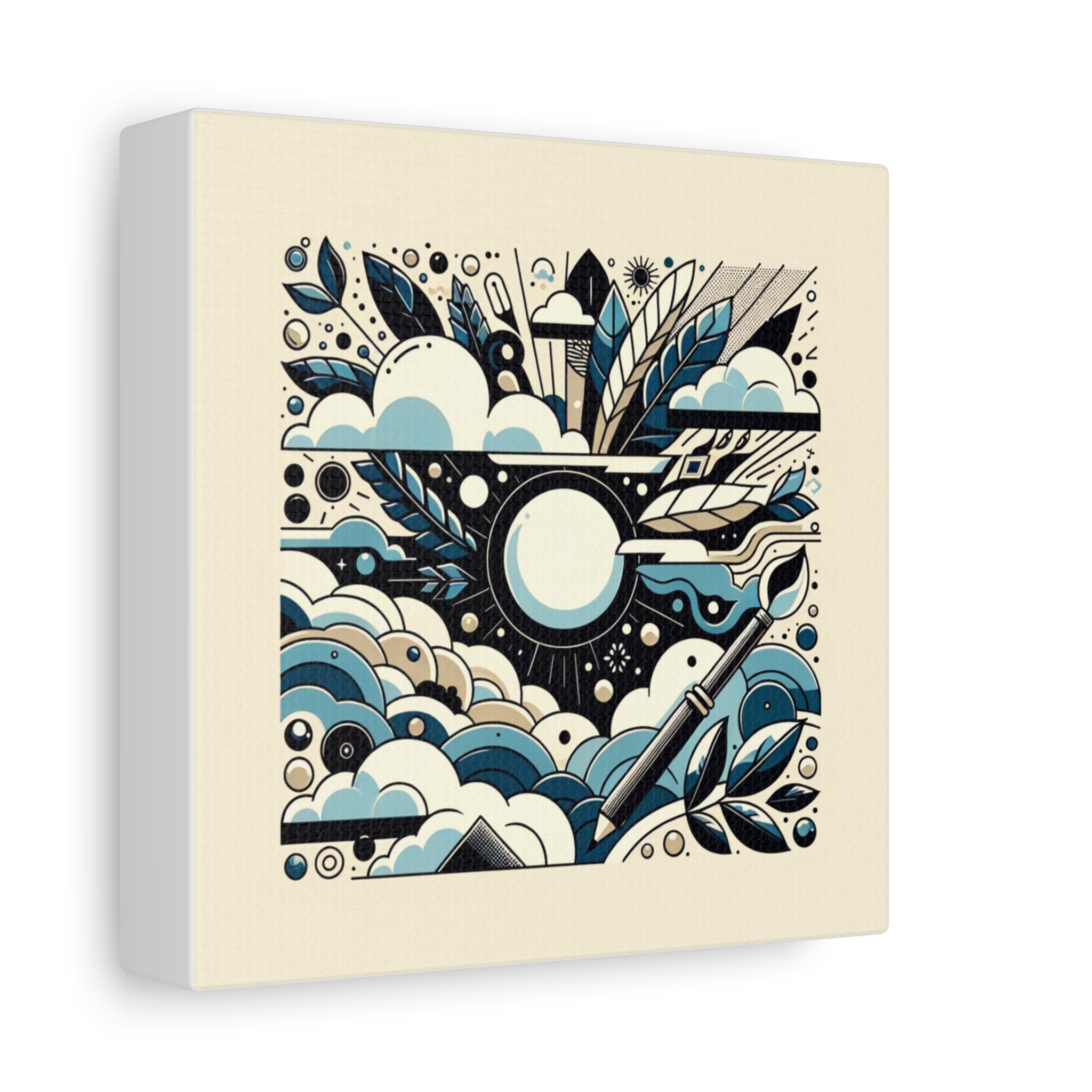 Organic Curves Matte Canvas Wall Art — Calming Office Decor