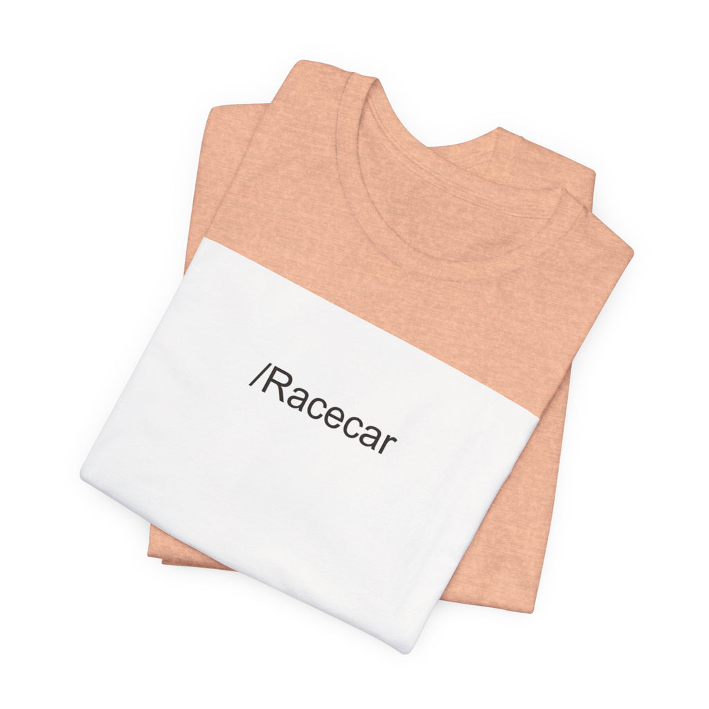 Minimalist Racecar Text T-Shirt Unisex