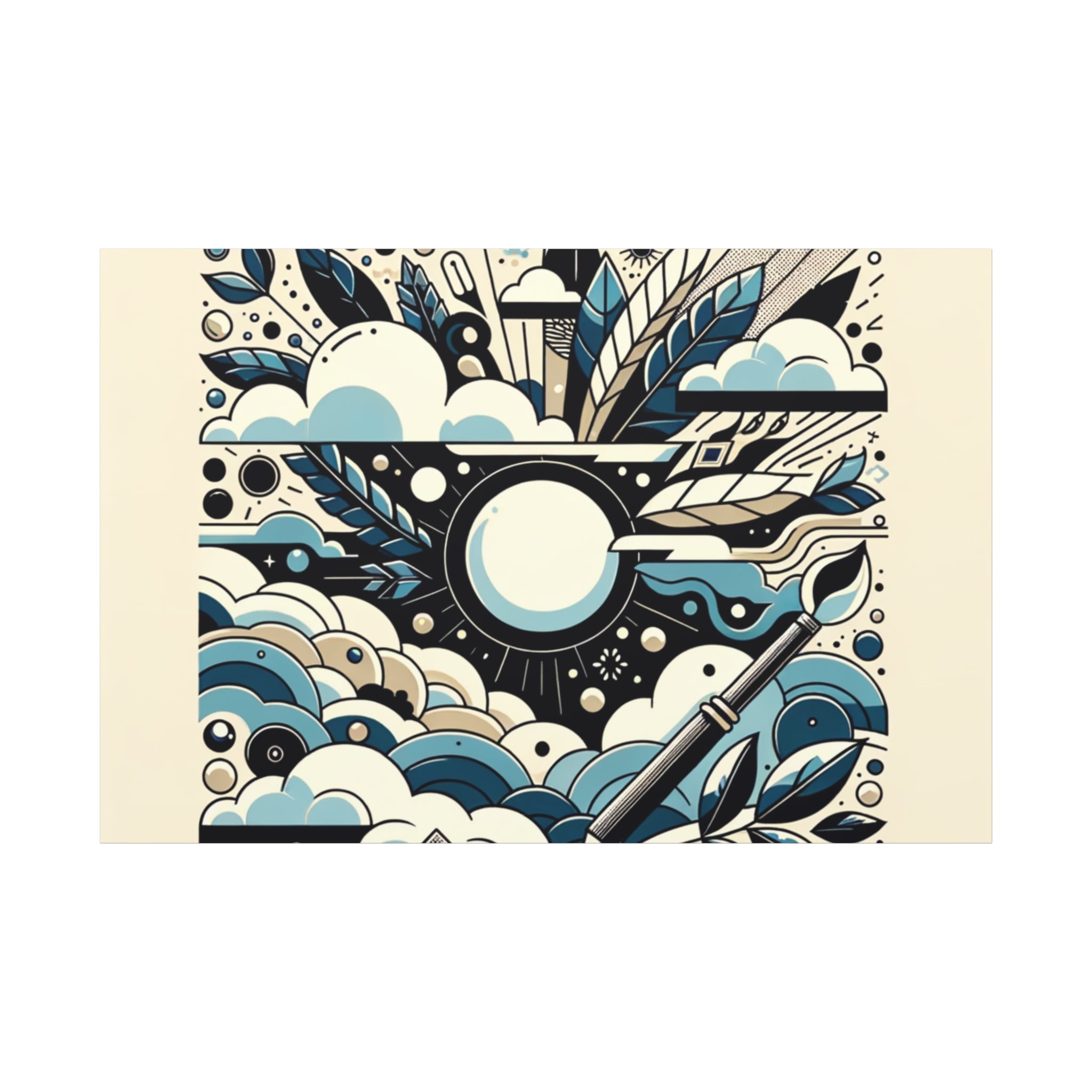 Organic Curves Matte Canvas Wall Art — Calming Office Decor