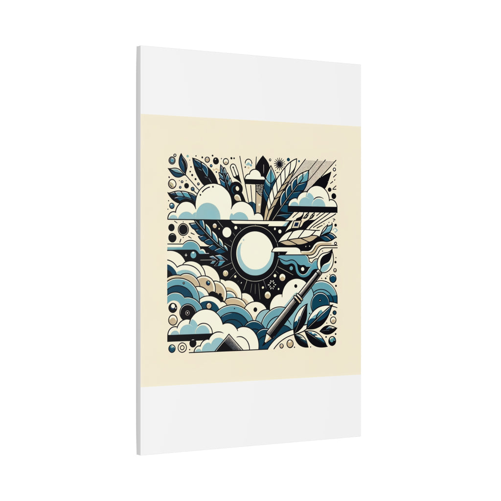 Organic Curves Matte Canvas Wall Art — Calming Office Decor