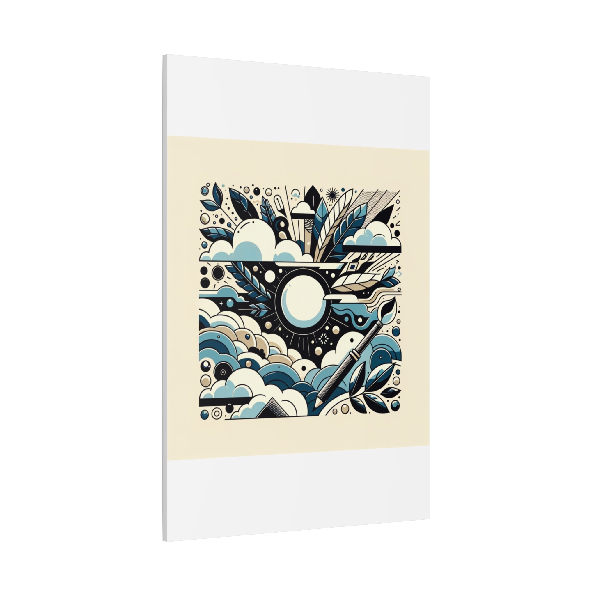 Organic Curves Matte Canvas Wall Art — Calming Office Decor