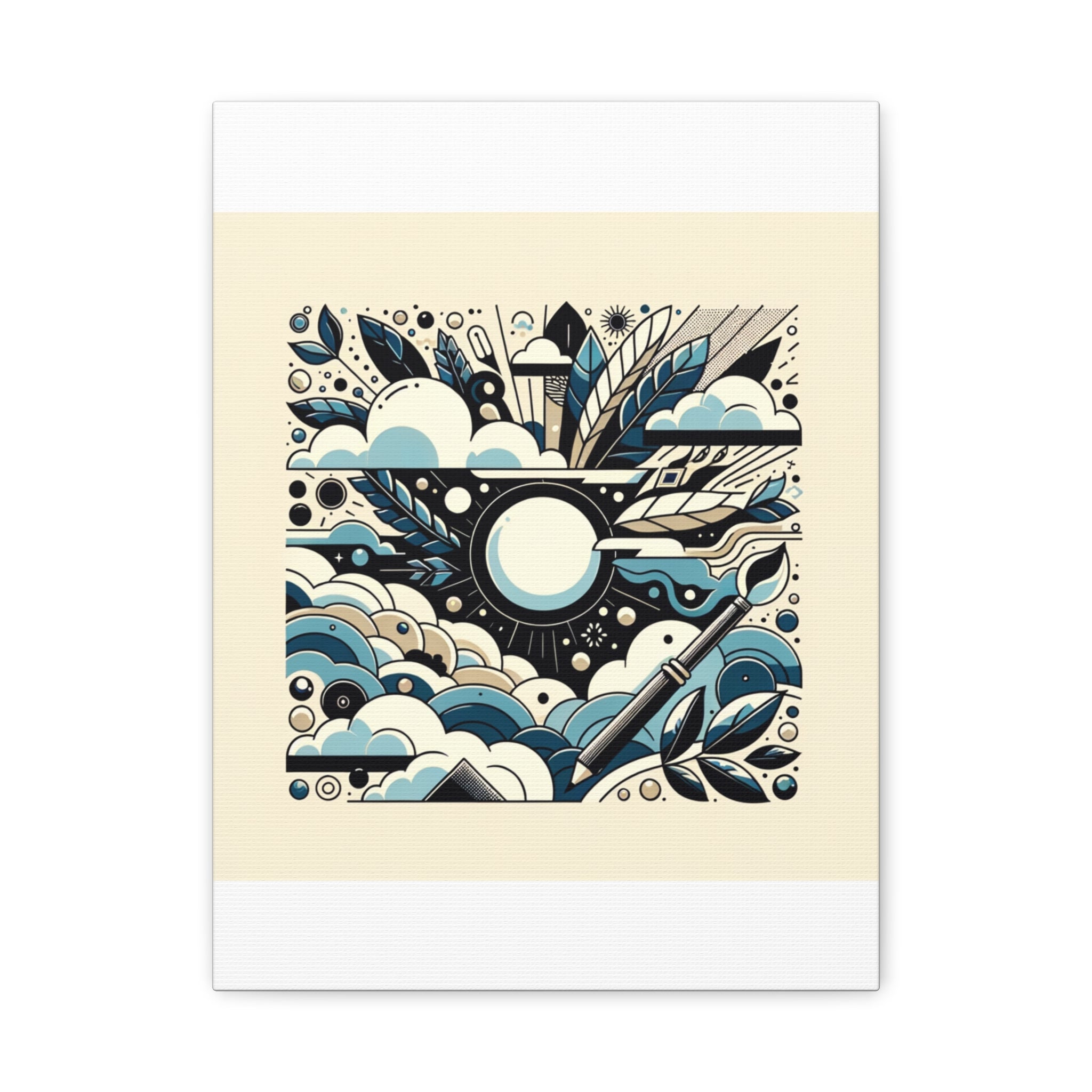 Organic Curves Matte Canvas Wall Art — Calming Office Decor