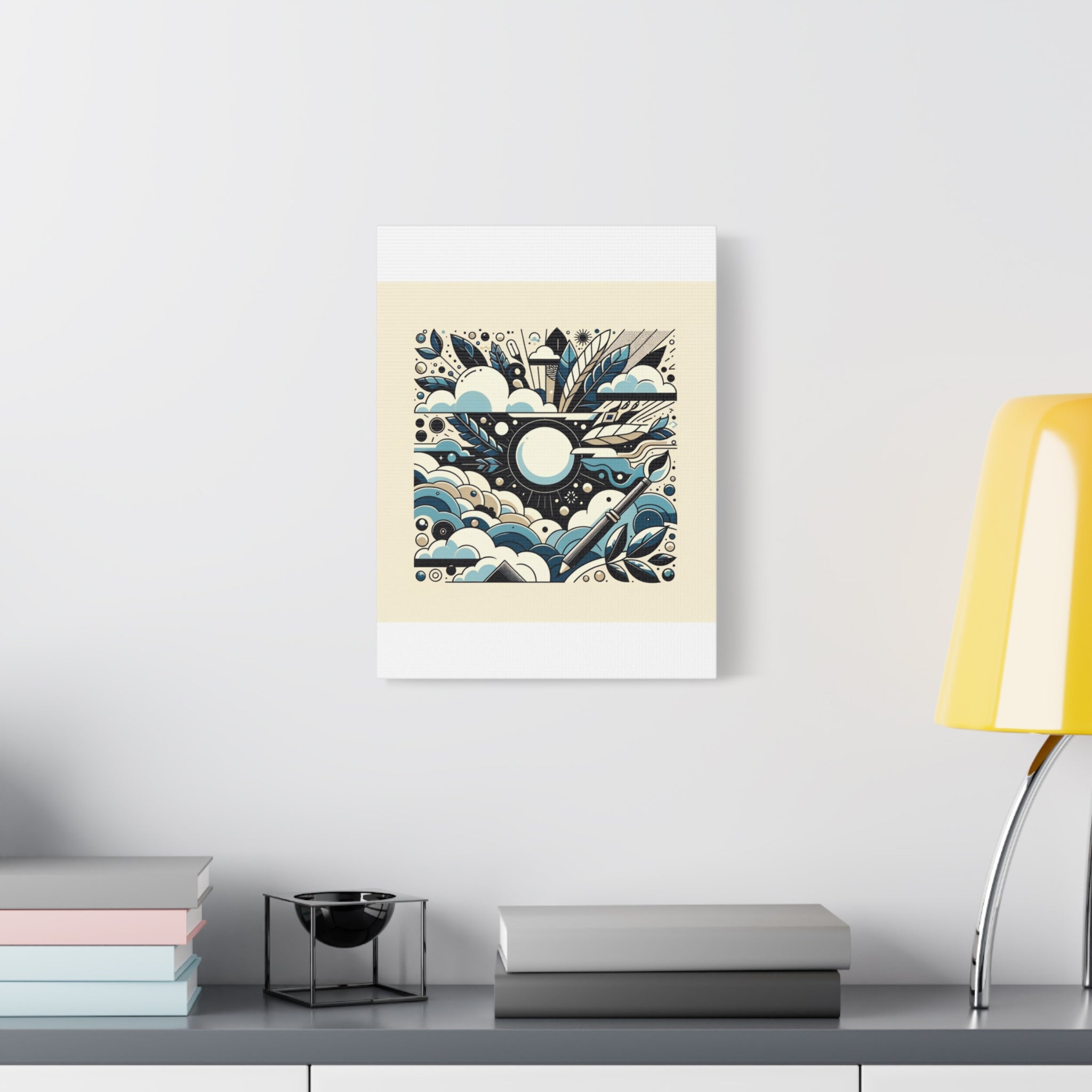 Organic Curves Matte Canvas Wall Art — Calming Office Decor