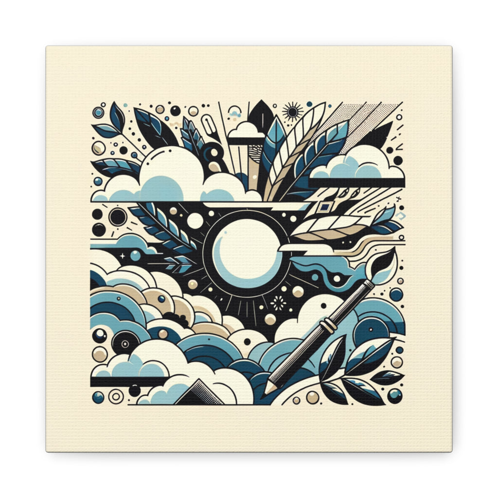 Organic Curves Matte Canvas Wall Art — Calming Office Decor