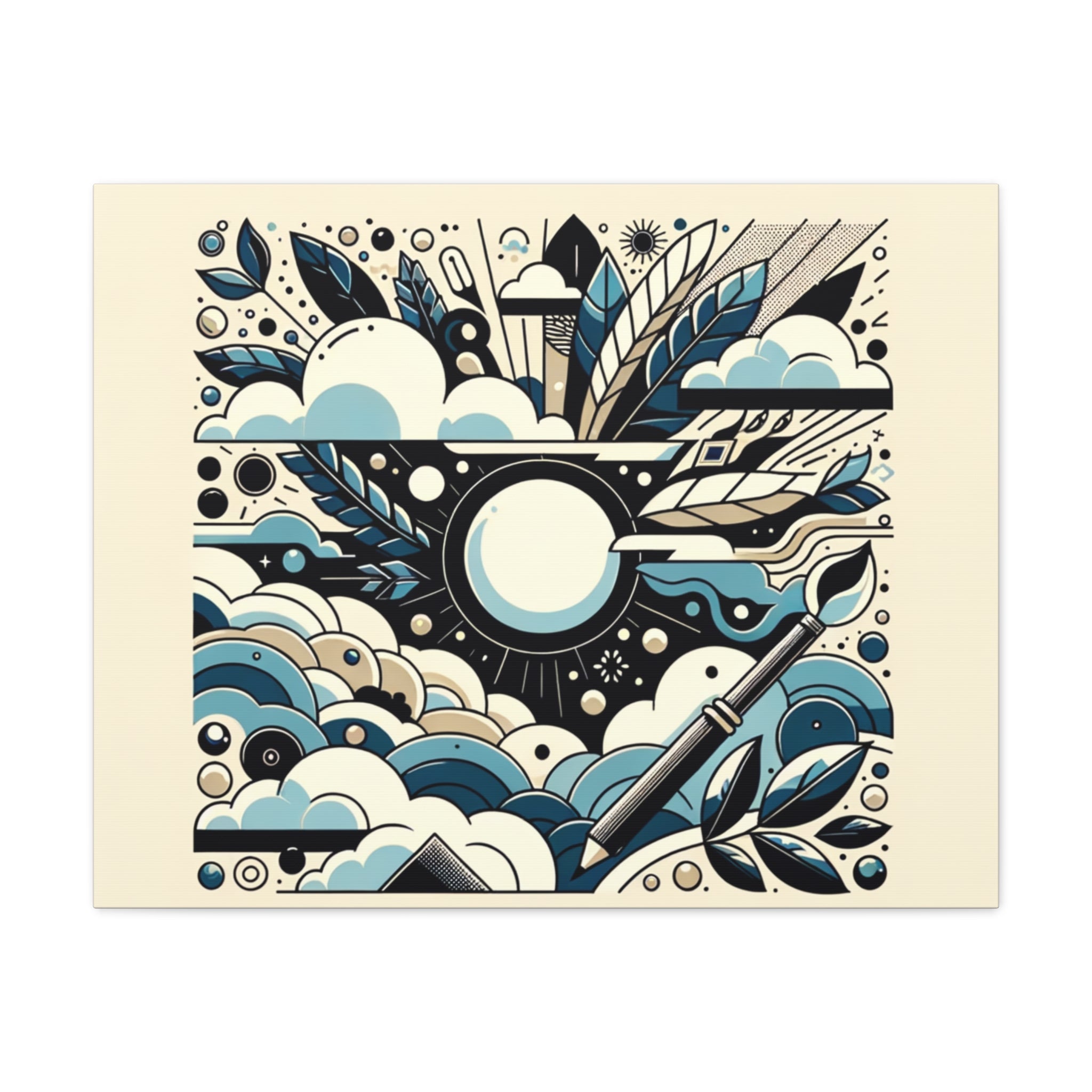 Organic Curves Matte Canvas Wall Art — Calming Office Decor