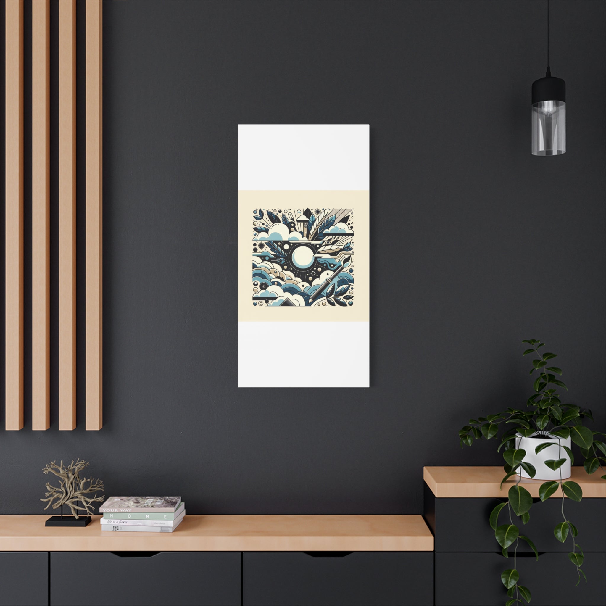 Organic Curves Matte Canvas Wall Art — Calming Office Decor