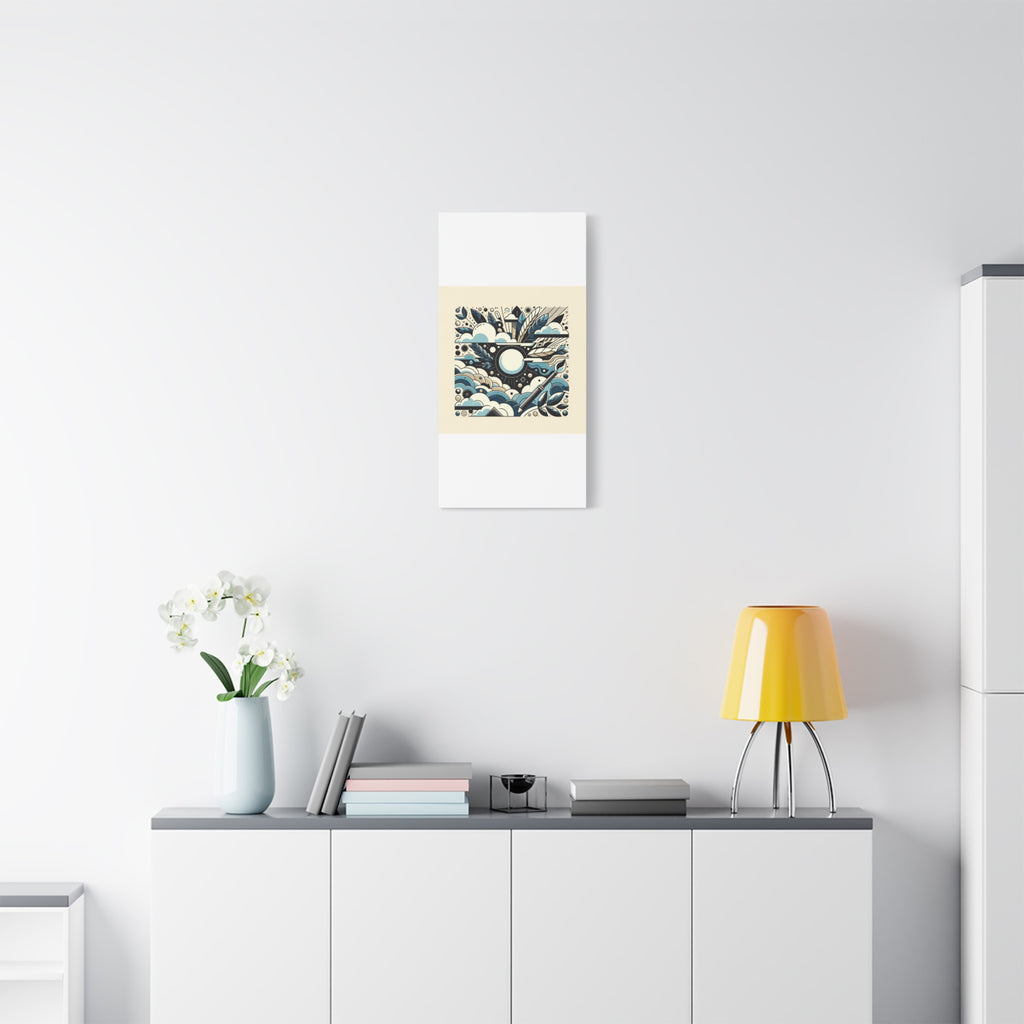 Organic Curves Matte Canvas Wall Art — Calming Office Decor